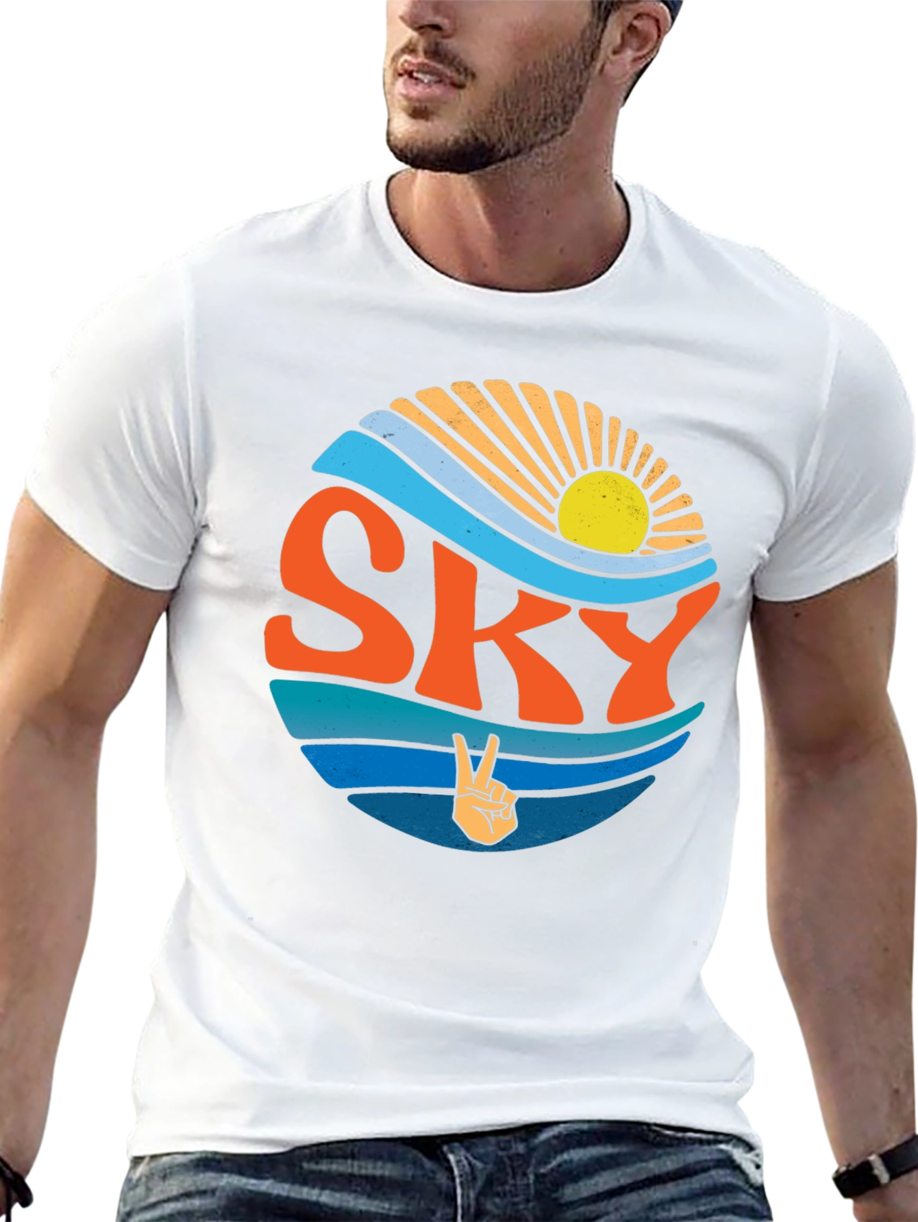 Retro SKY Peace Sign T-Shirt