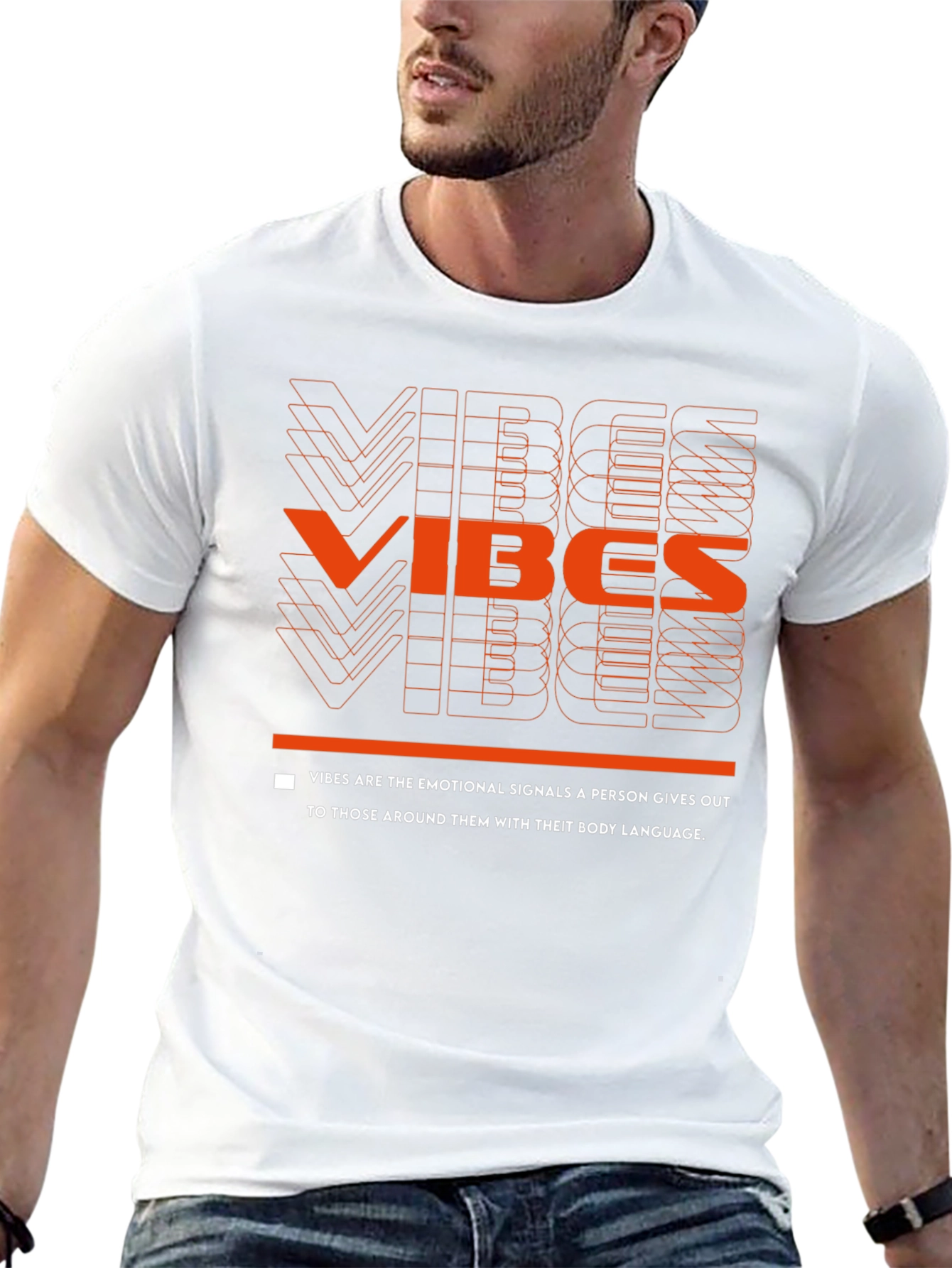Vibes Graphic Tee - Emotional Signals Black T-Shirt