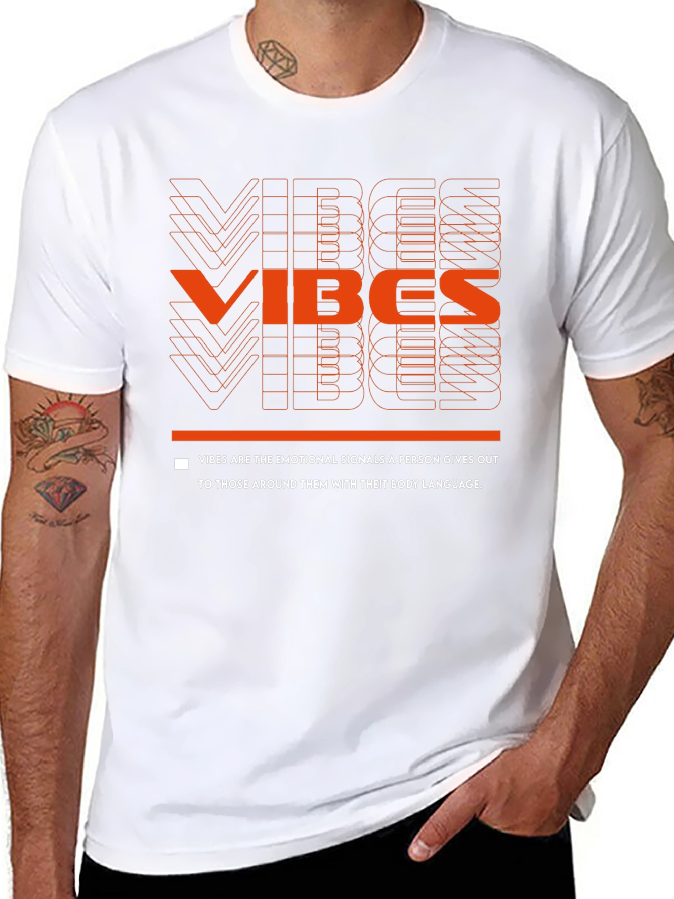 Vibes Graphic Tee - Emotional Signals Black T-Shirt