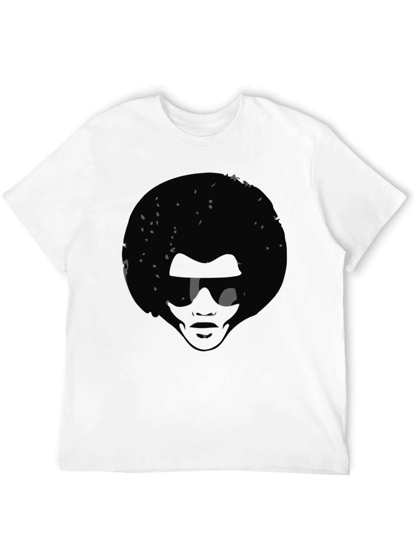 Retro Afro Silhouette T-Shirt - Cool Black Tee