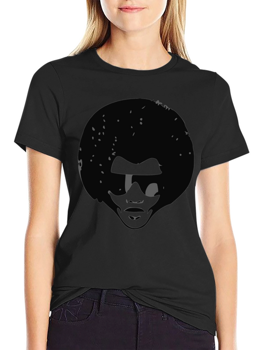 Retro Afro Silhouette T-Shirt - Cool Black Tee