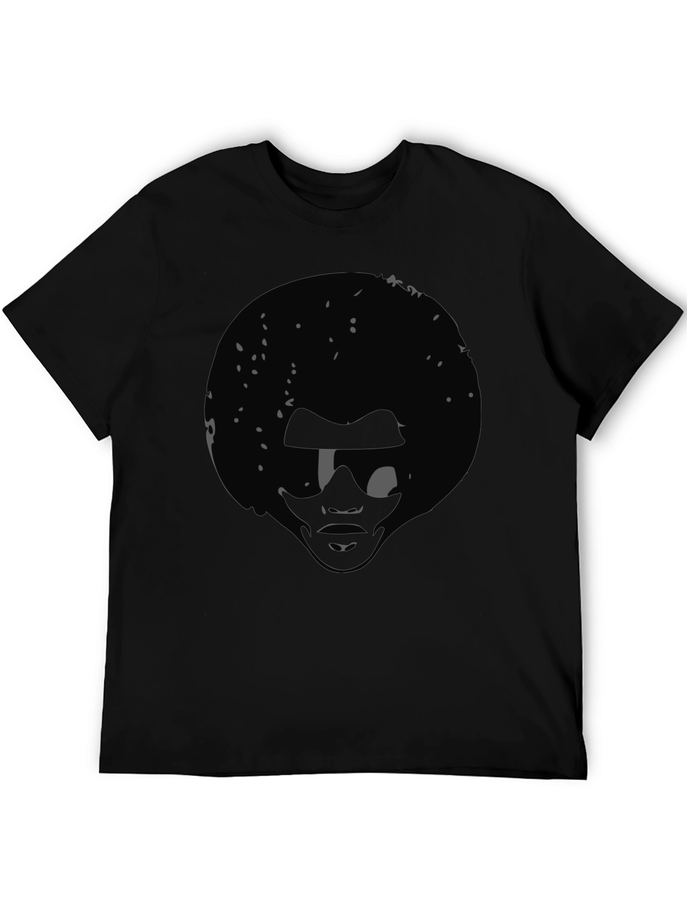Retro Afro Silhouette T-Shirt - Cool Black Tee
