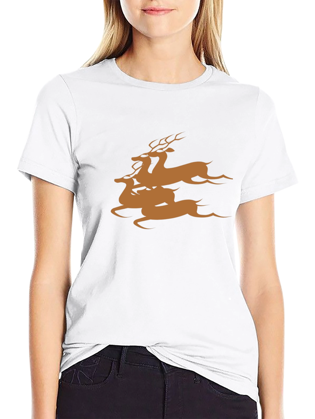 Black Deer Graphic Tee - Stylish Casual Wear