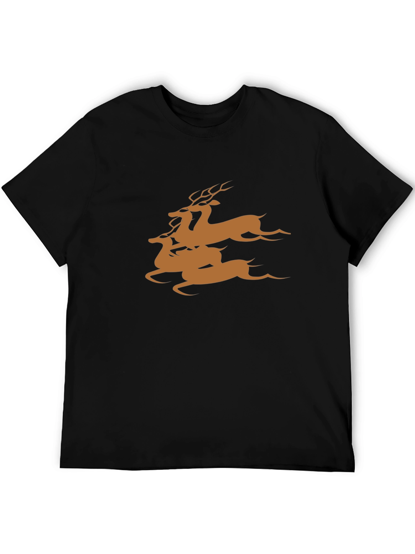 Black Deer Graphic Tee - Stylish Casual Wear