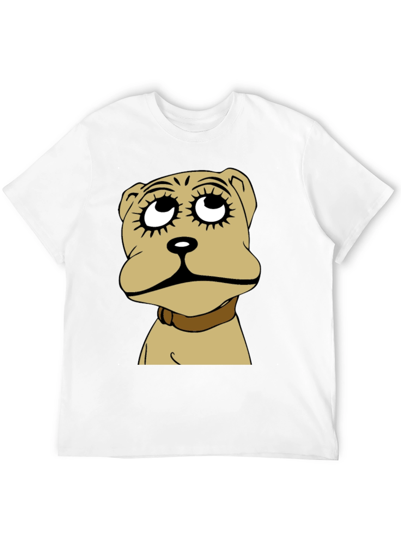Dog Cartoon Graphic Black T-Shirt