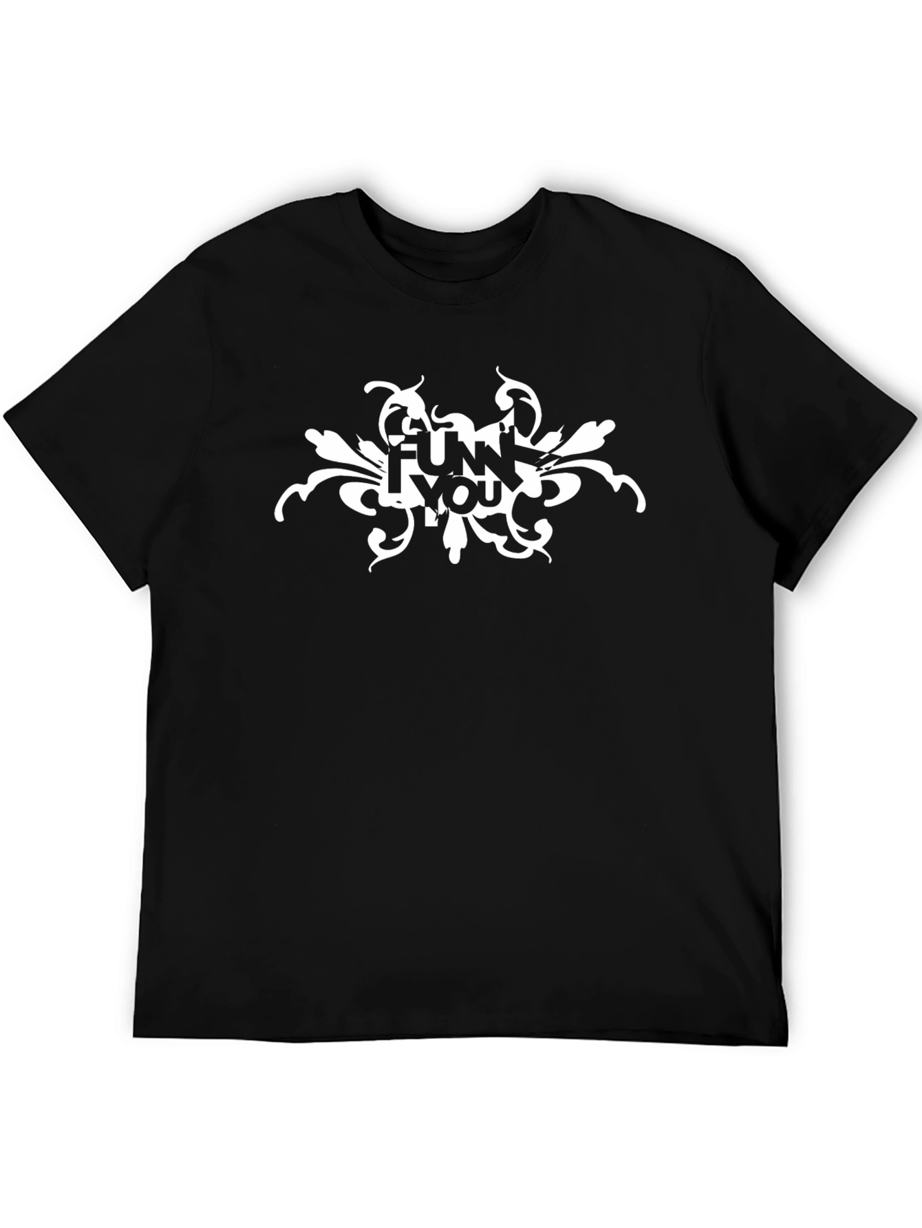 Fun I Love You Graphic Black T-Shirt