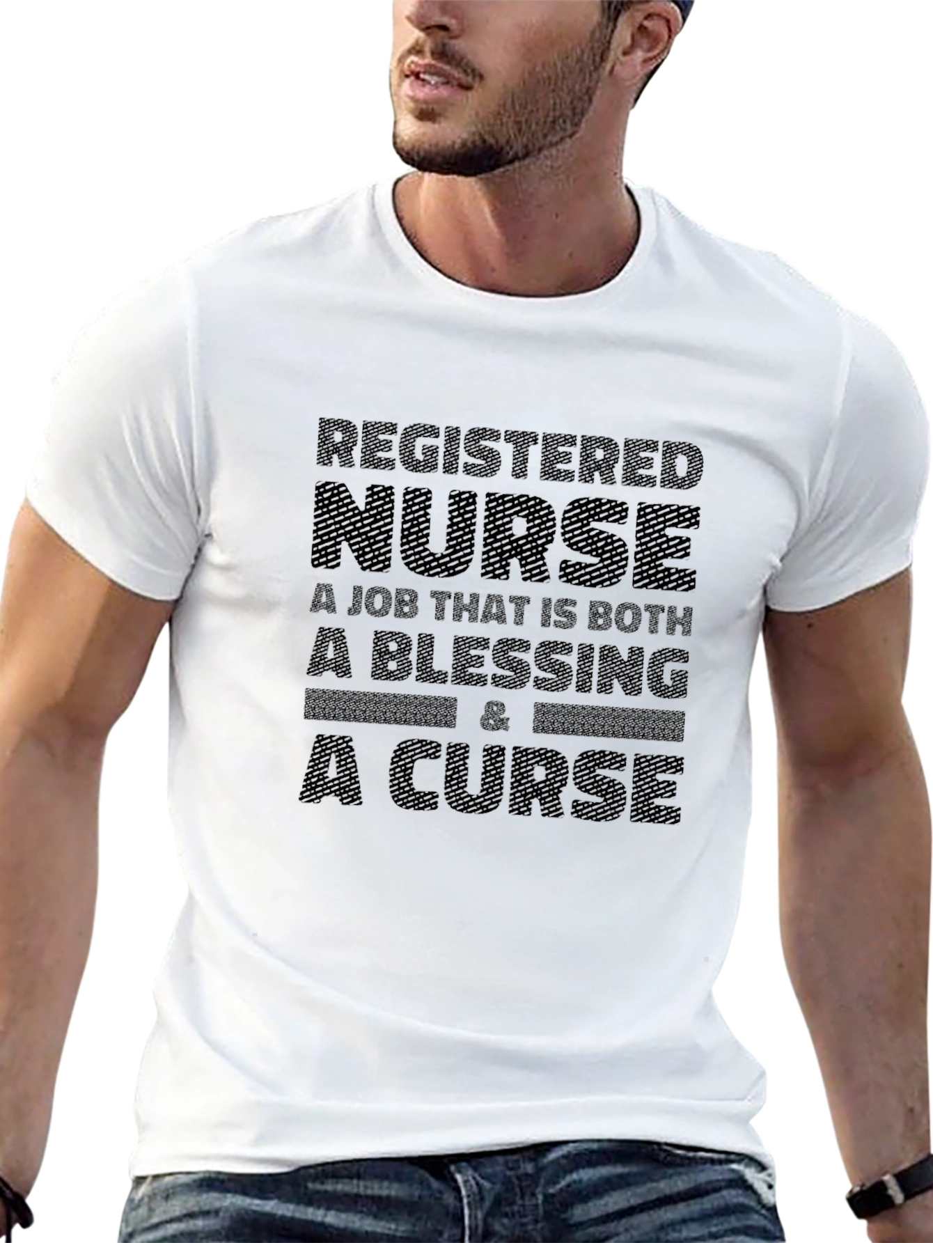 Registered Nurse Blessing & Curse Graphic T-Shirt
