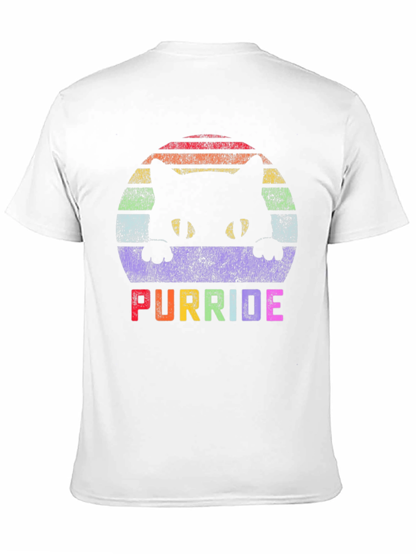 Purride LGBTQ+ Cat T-Shirt - Rainbow Pride
