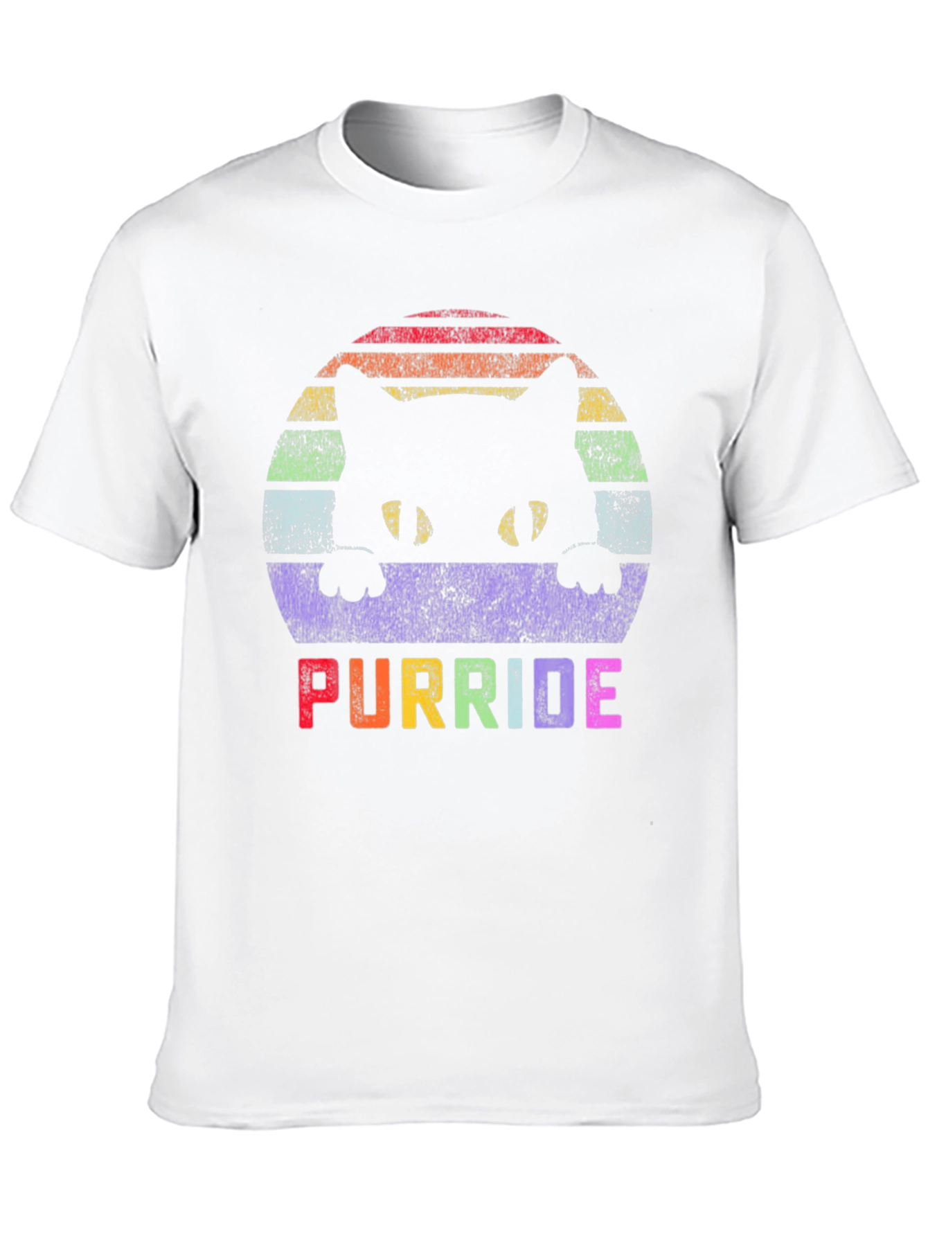 Purride LGBTQ+ Cat T-Shirt - Rainbow Pride