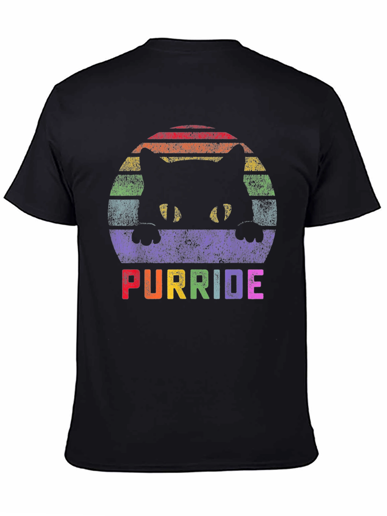 Purride LGBTQ+ Cat T-Shirt - Rainbow Pride