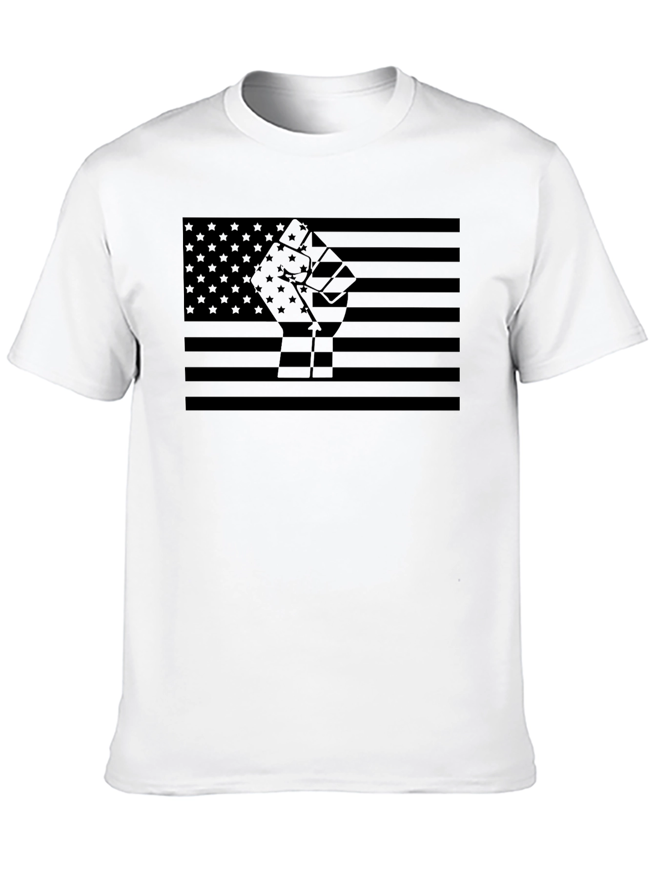 Black Lives Matter American Flag Fist T-Shirt