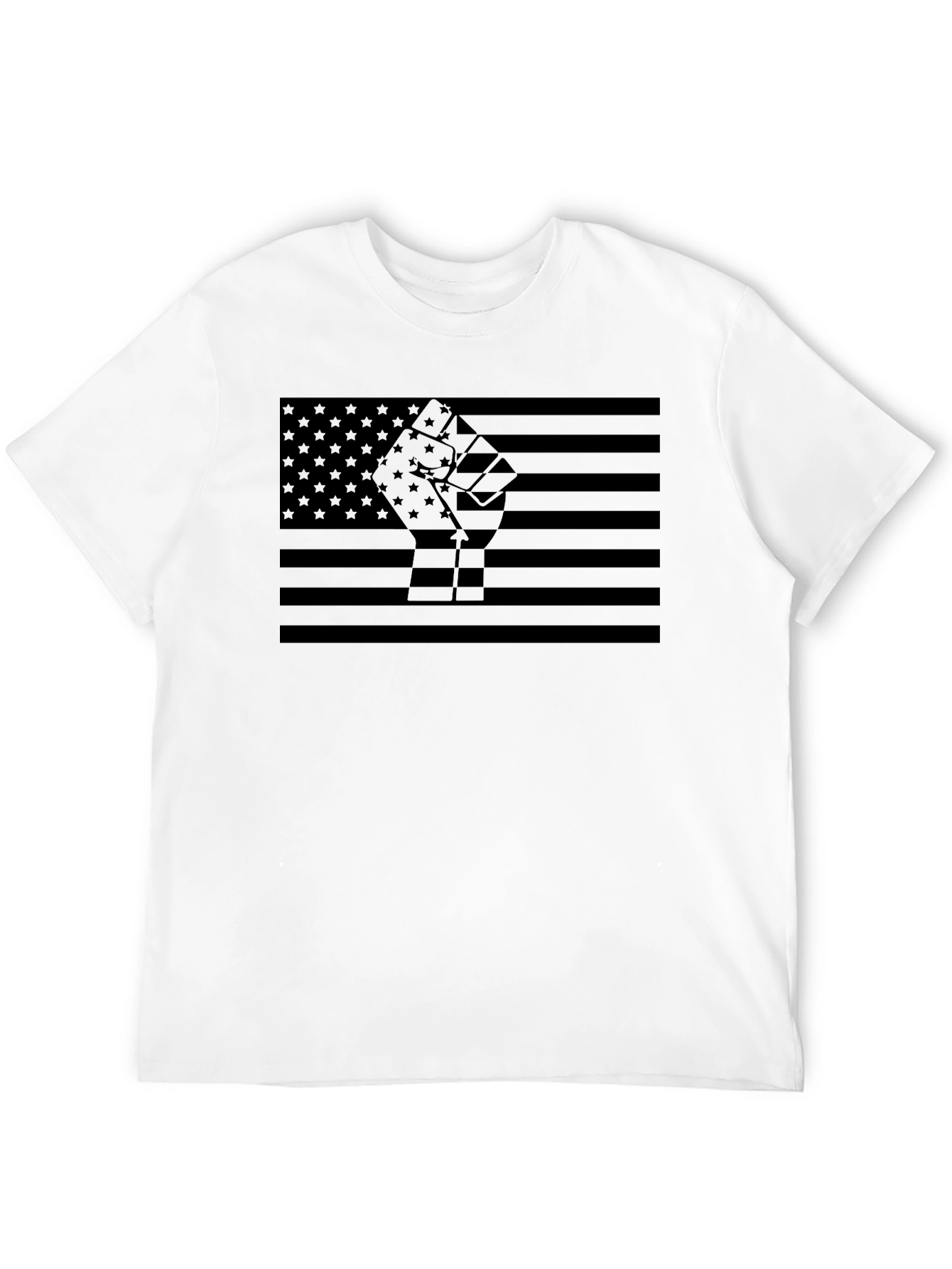 Black Lives Matter American Flag Fist T-Shirt