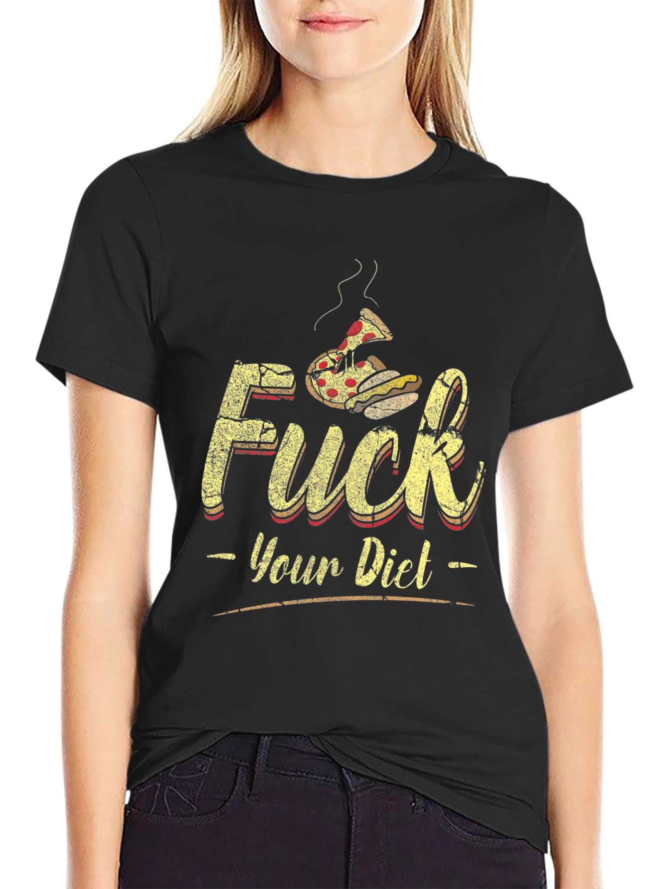 Funny F*ck Your Diet Graphic T-Shirt