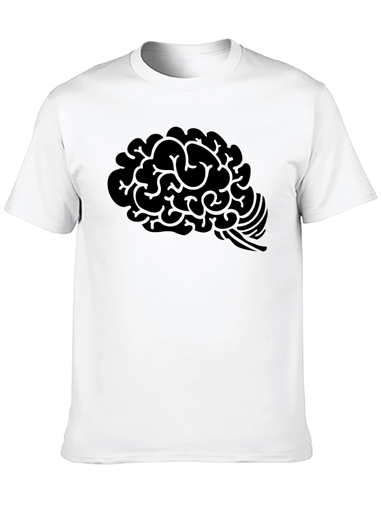 Brain Graphic T-Shirt - Mens Black Cotton Tee