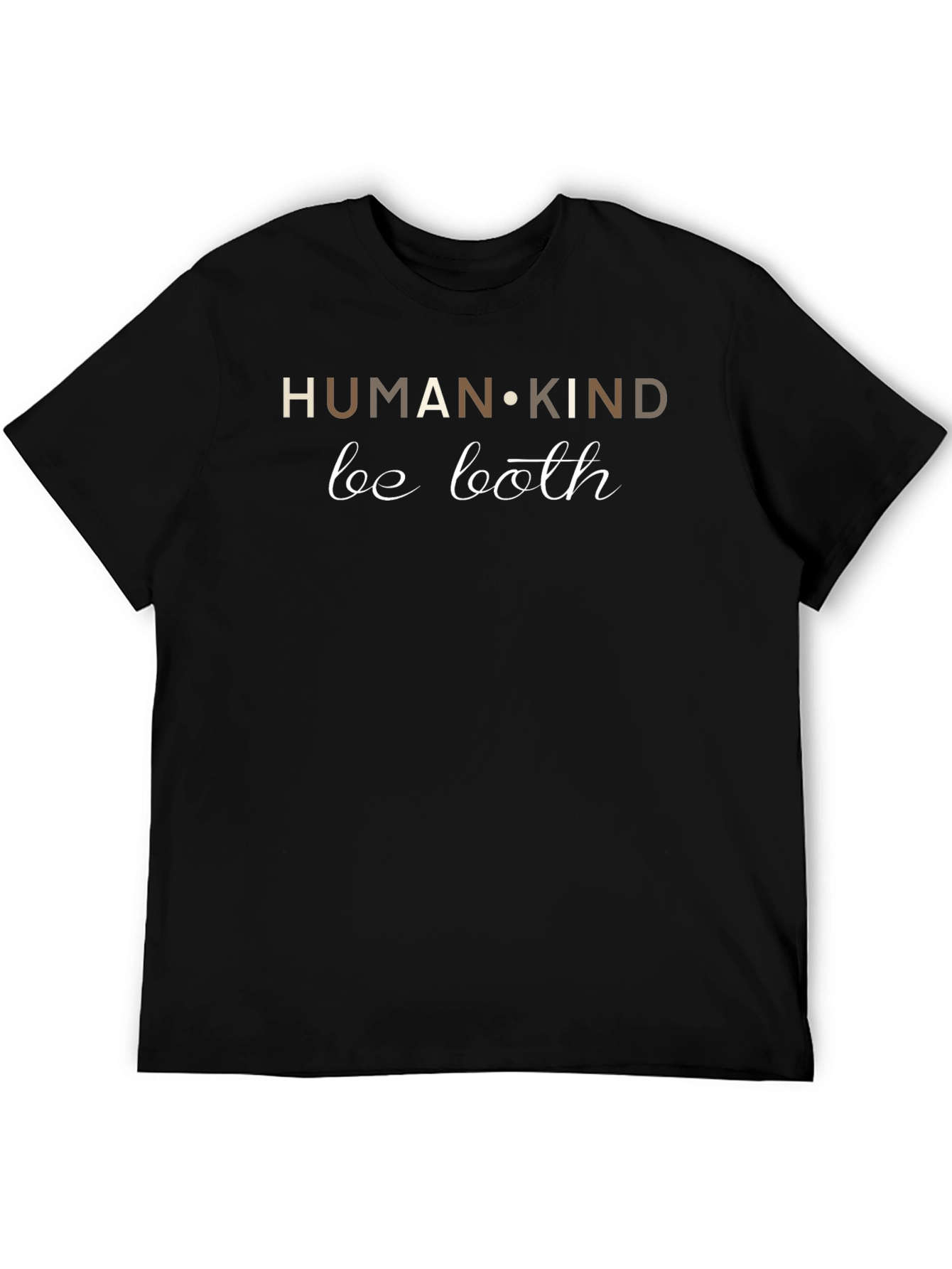 Human Kind Be Both Black Graphic Tee