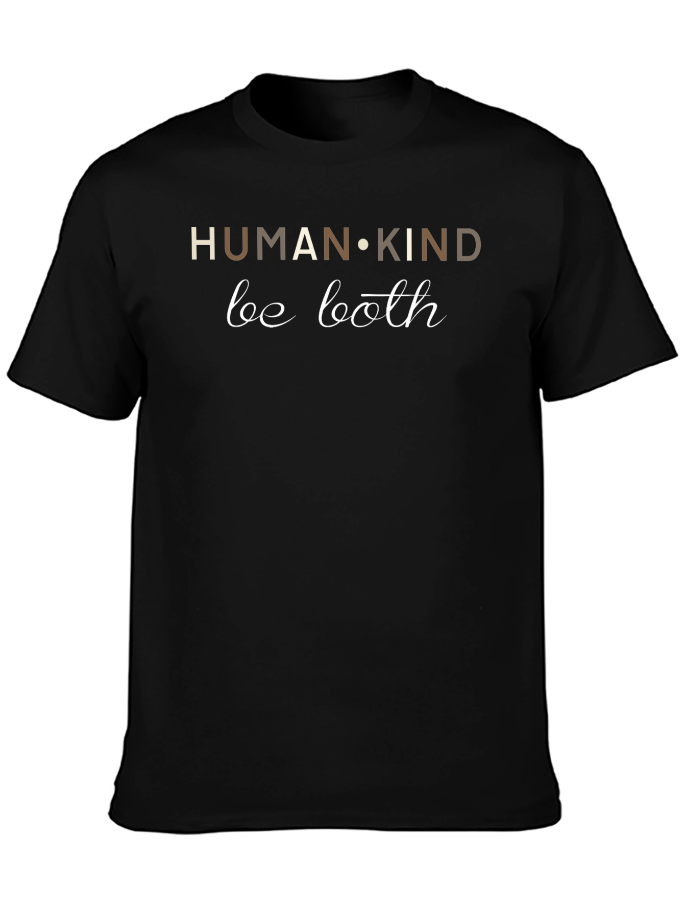 Human Kind Be Both Black Graphic Tee