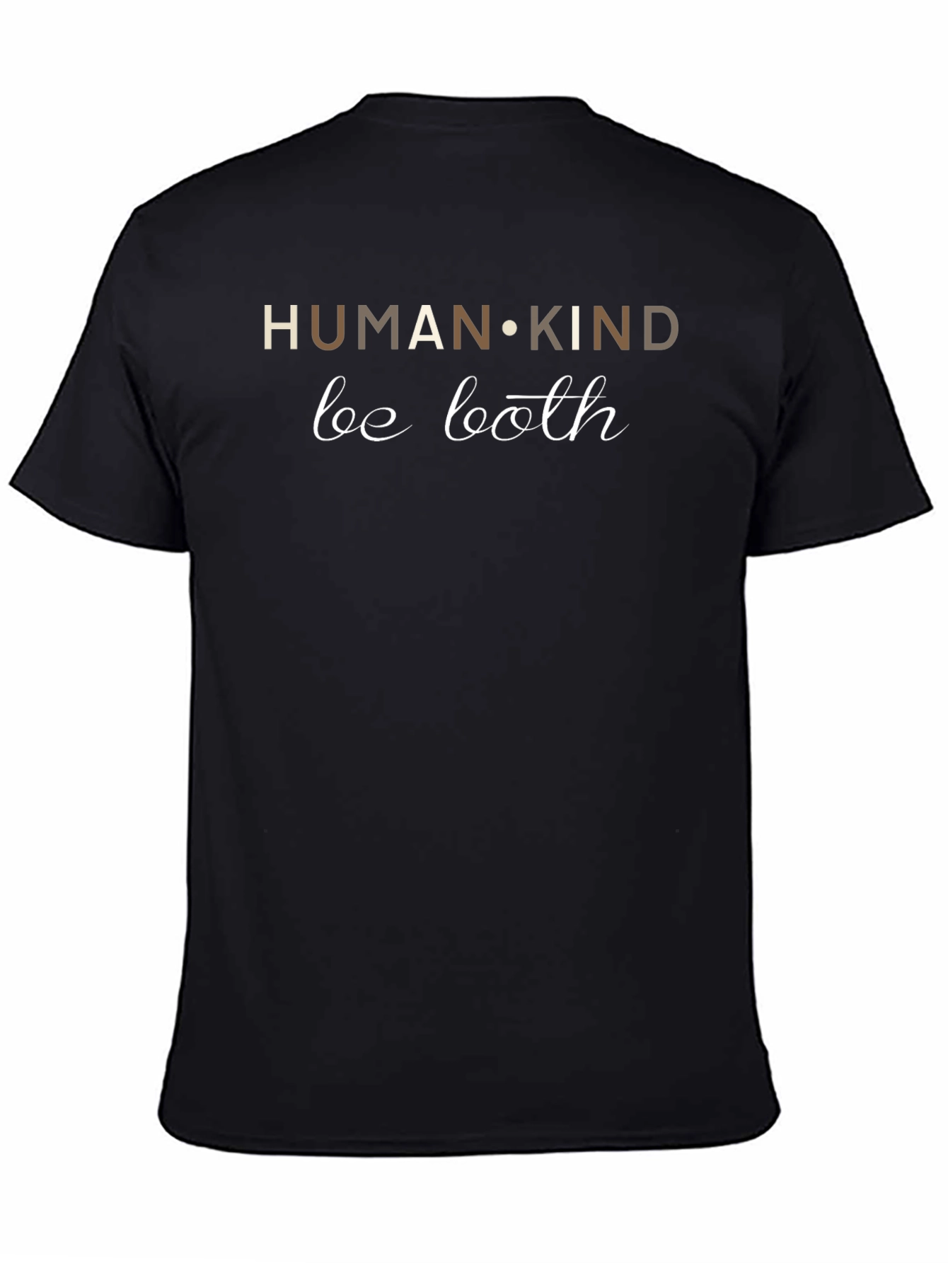 Human Kind Be Both Black Graphic Tee