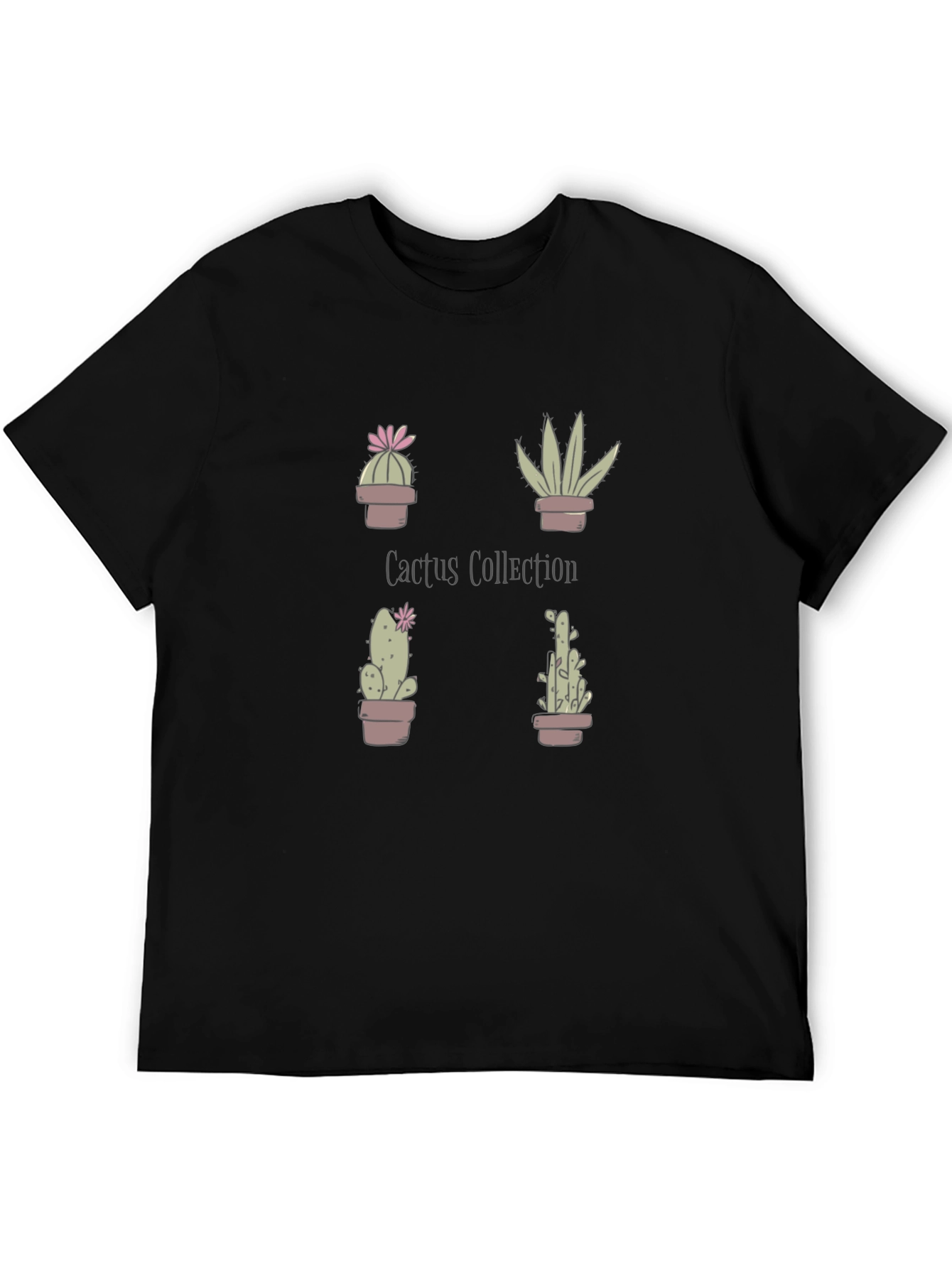 Cactus Collection Graphic Tee - Black
