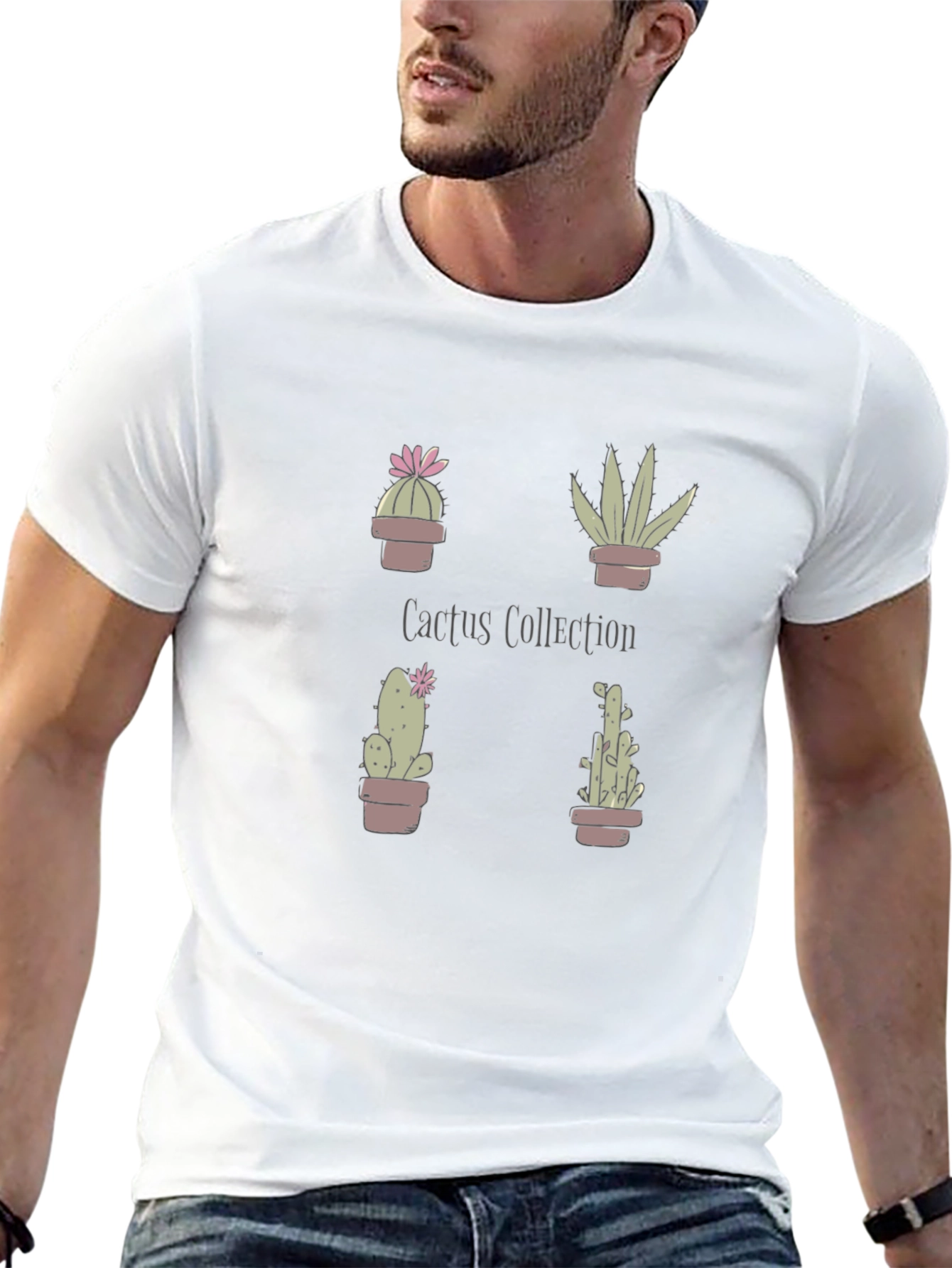 Cactus Collection Graphic Tee - Black