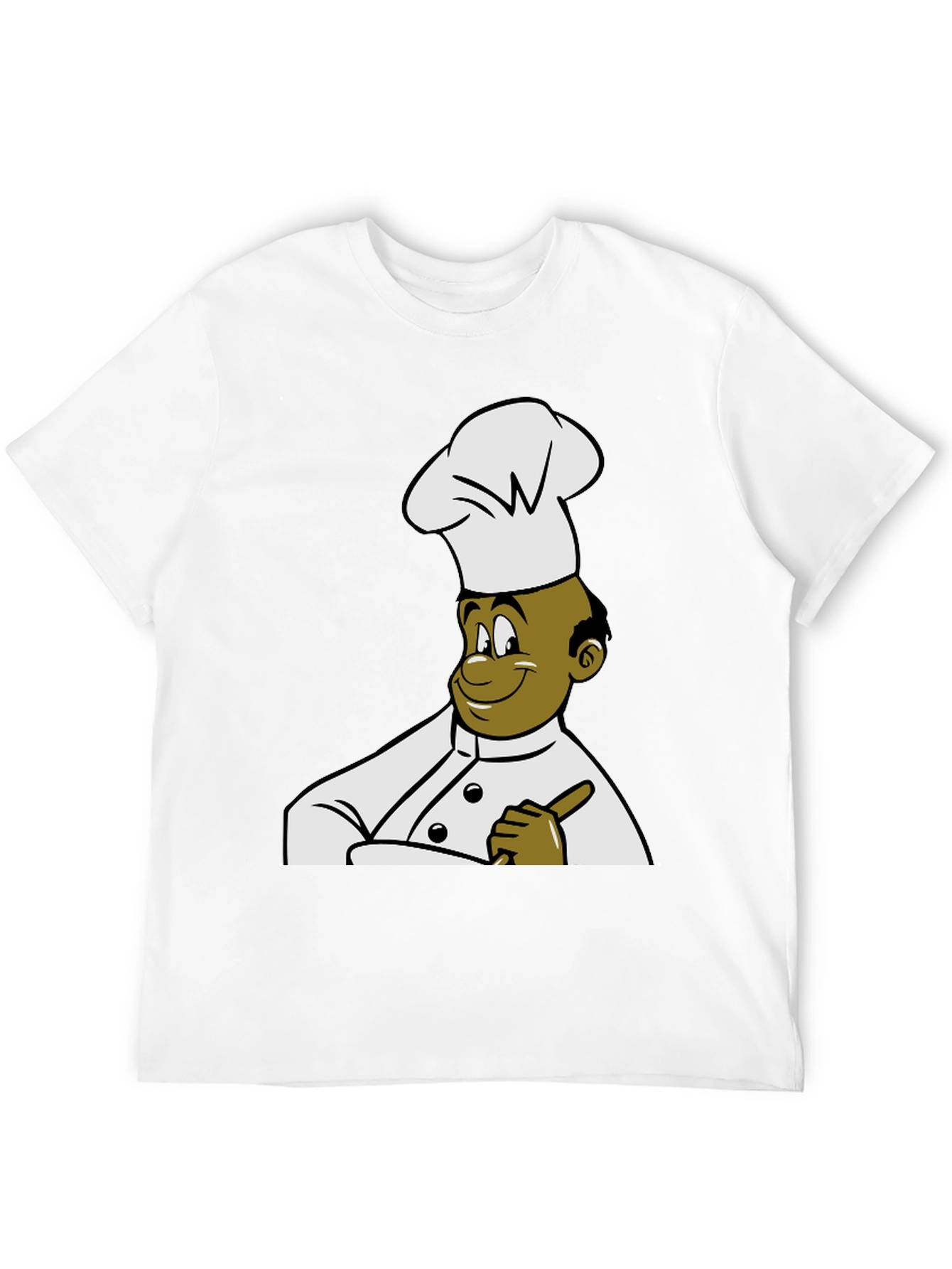 Chef Cartoon T-Shirt - Black Cotton Tee
