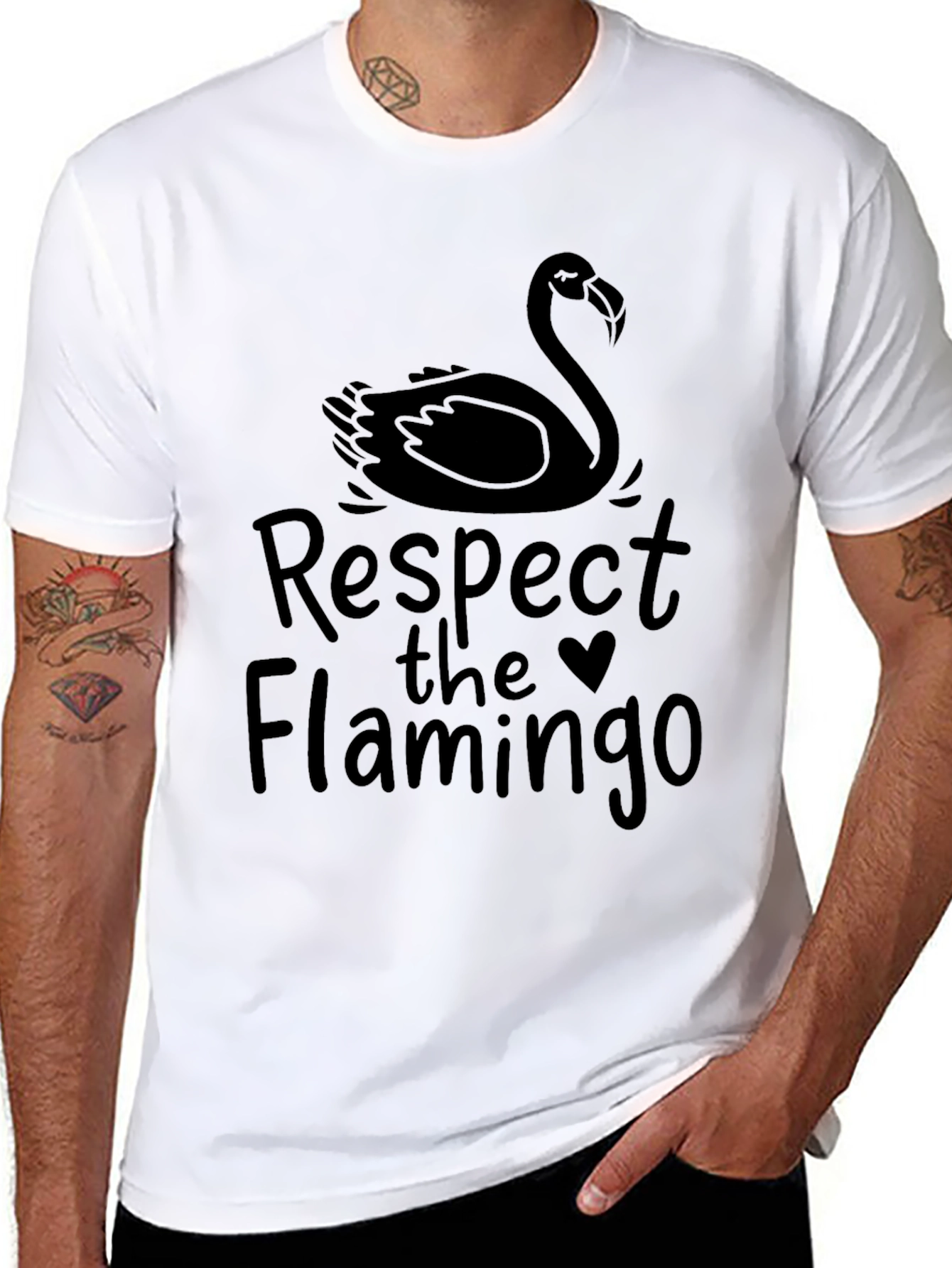Respect the Flamingo Graphic T-Shirt