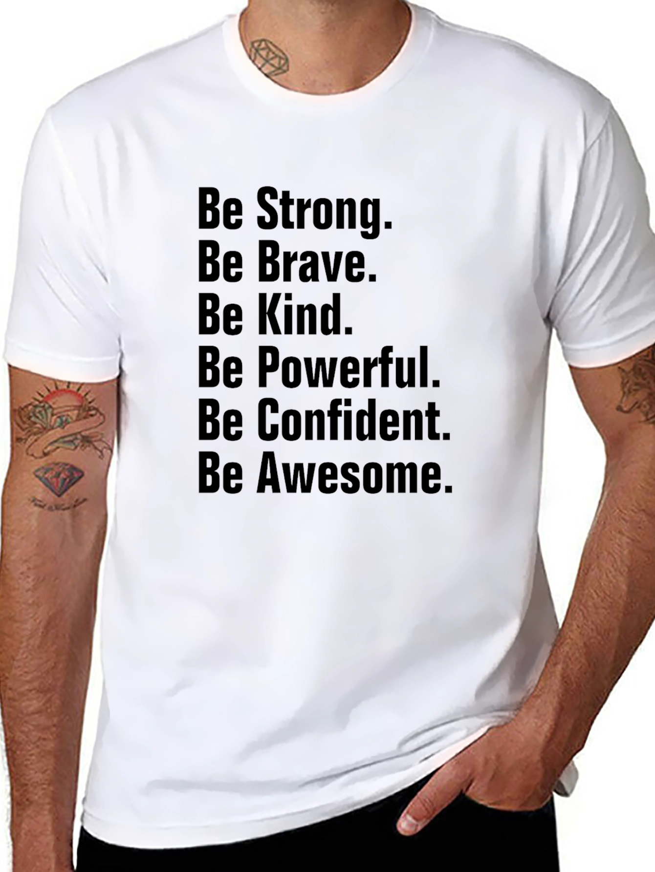 Motivational Be Awesome T-Shirt - Black