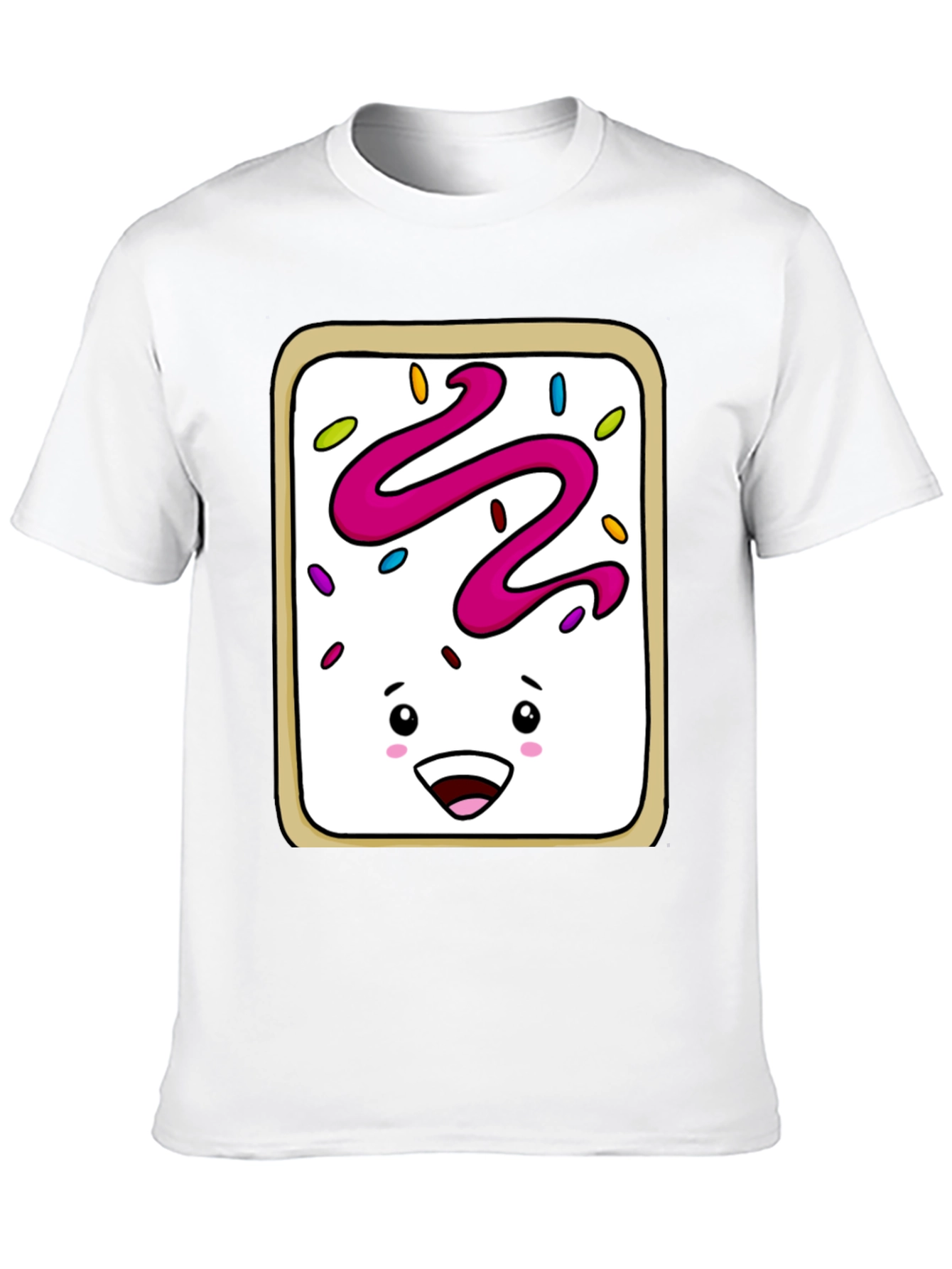 Funny Pop Tart Graphic T-Shirt - Black