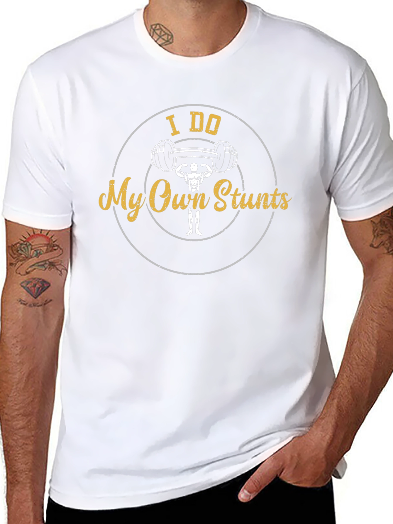 I Do My Own Stunts Gym T-Shirt