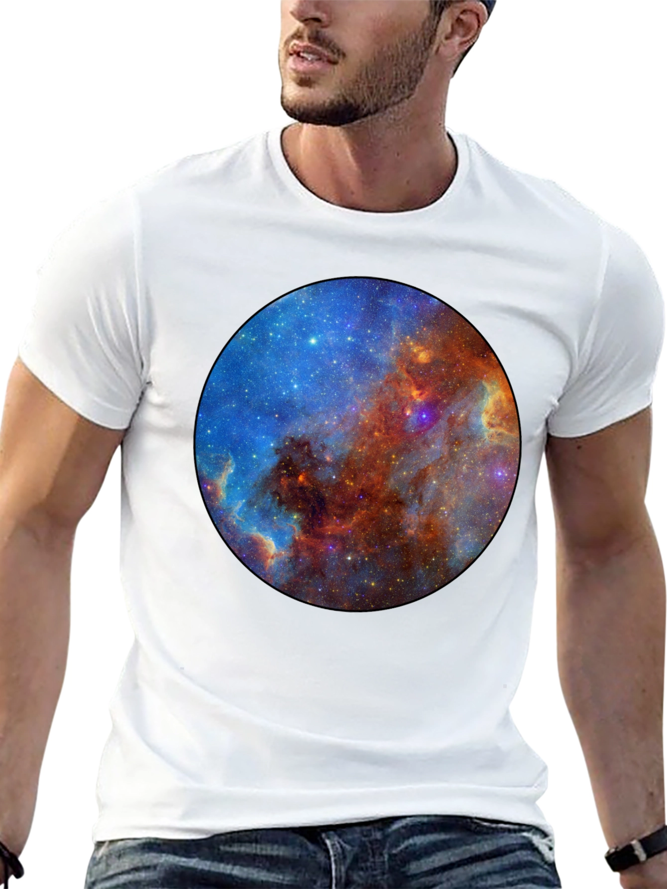 Nebula Graphic Tee - Black Cotton Blend