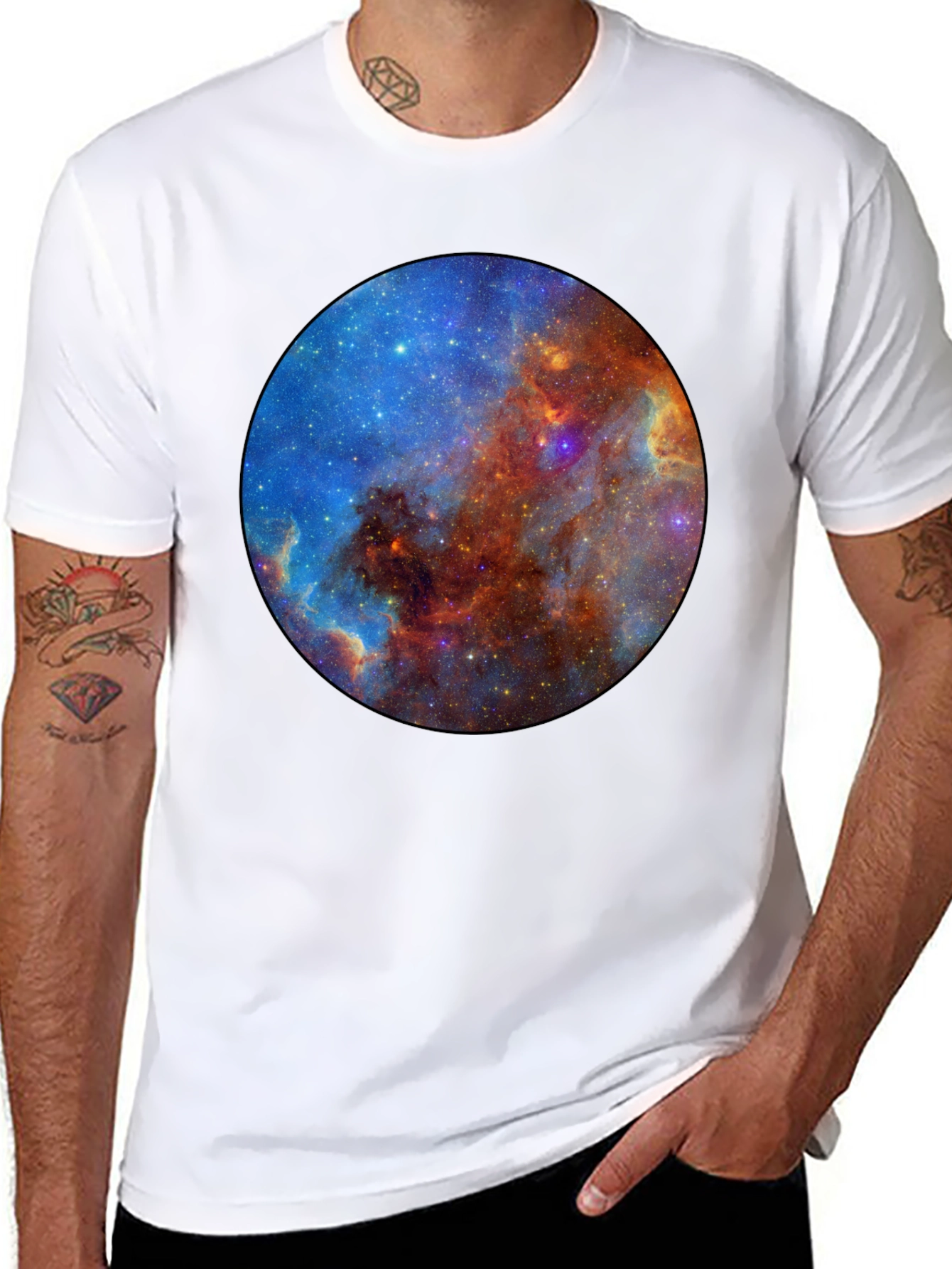 Nebula Graphic Tee - Black Cotton Blend