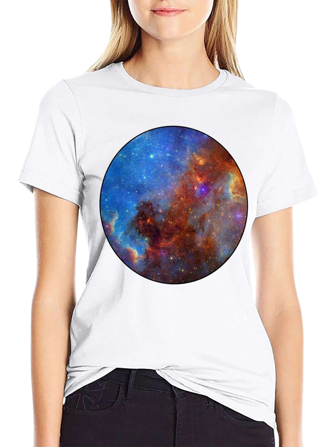 Nebula Graphic Tee - Black Cotton Blend