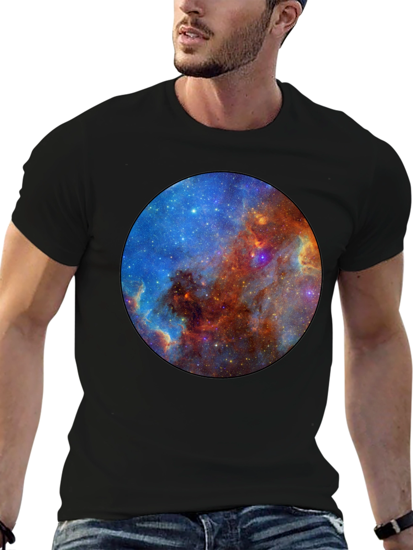 Nebula Graphic Tee - Black Cotton Blend