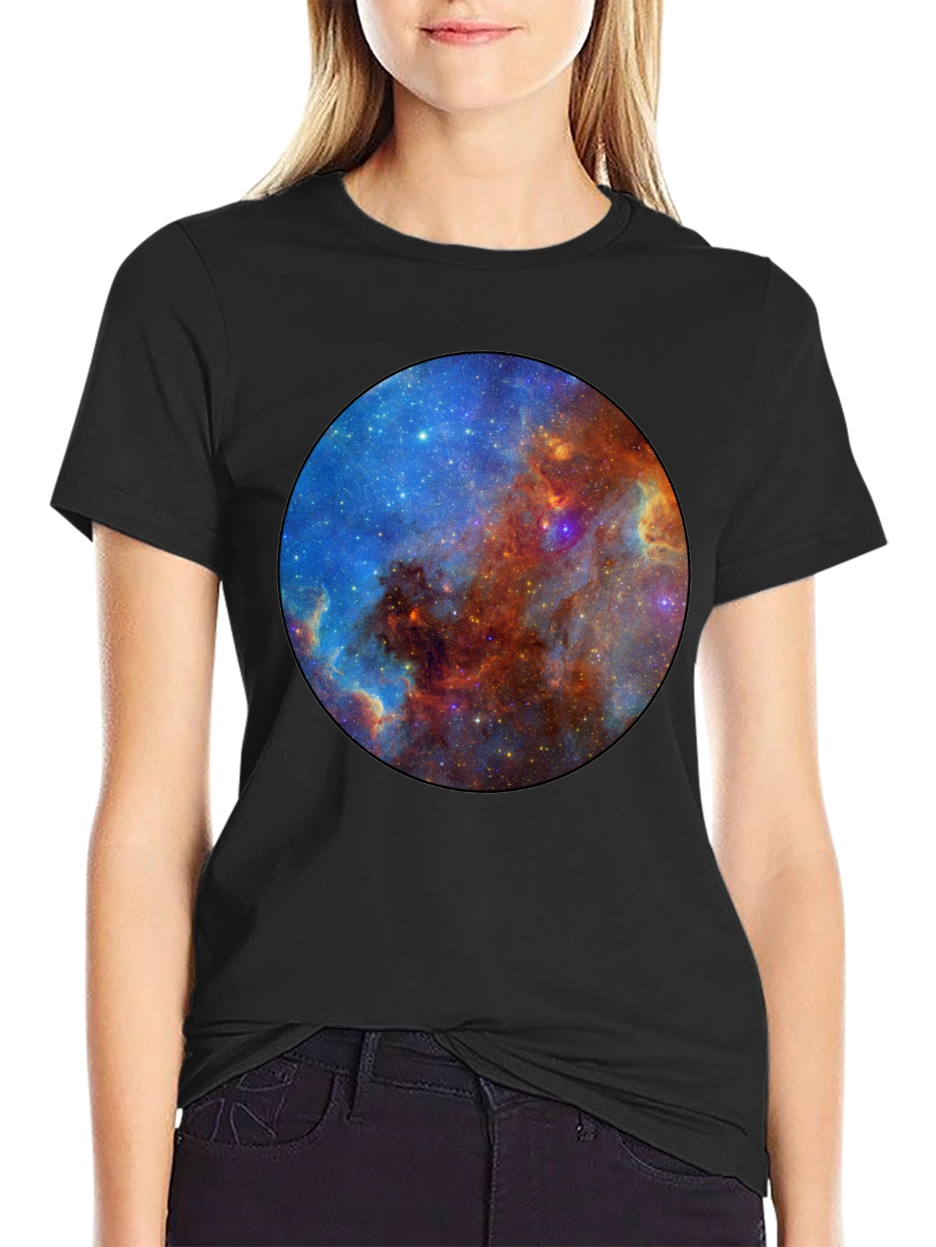 Nebula Graphic Tee - Black Cotton Blend