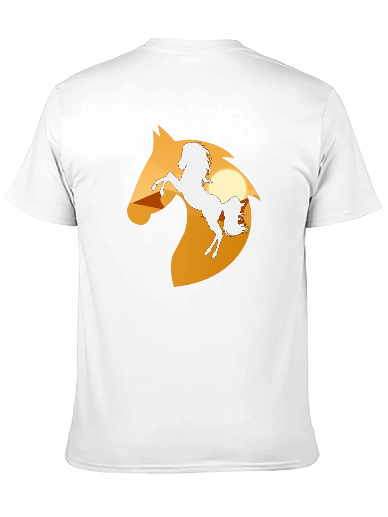 Horse Silhouette Graphic Tee - Black