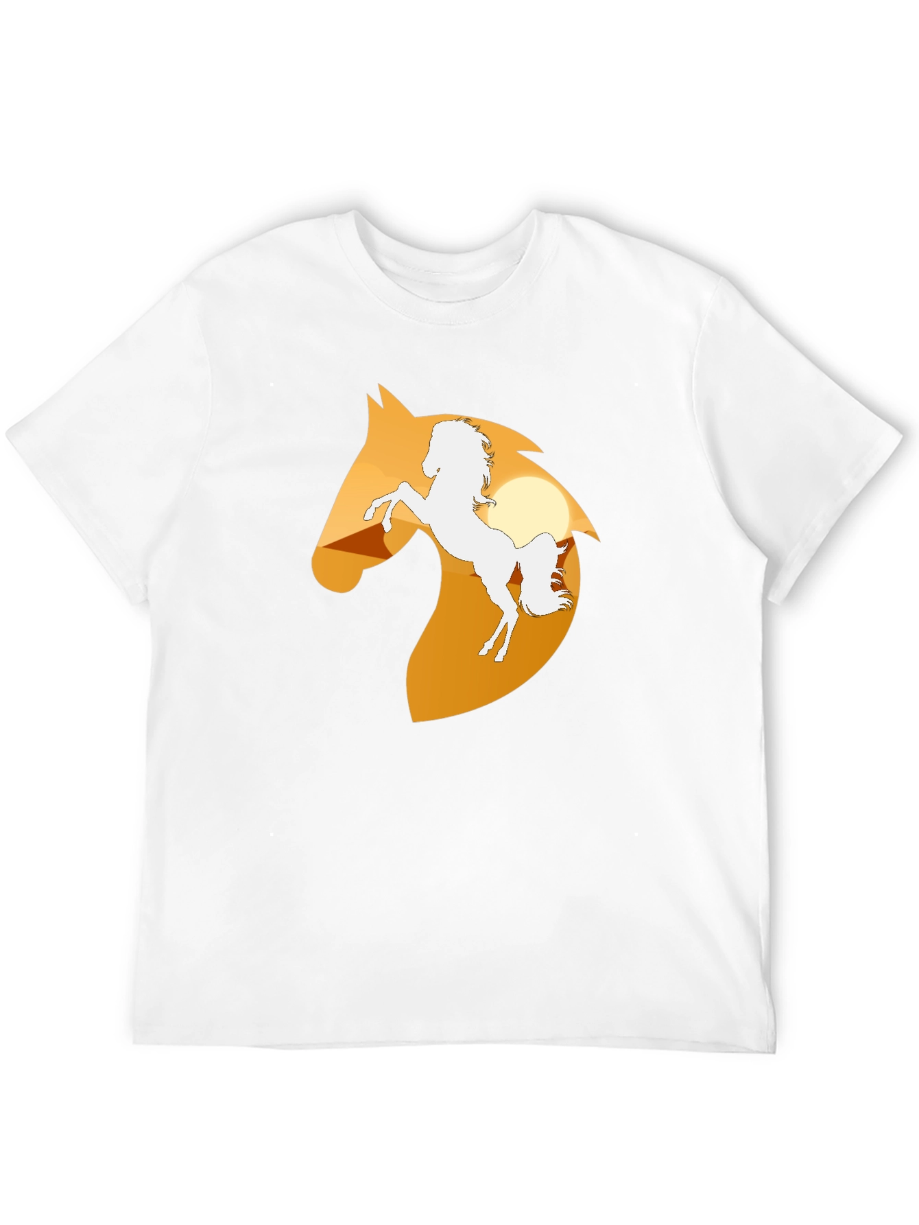 Horse Silhouette Graphic Tee - Black
