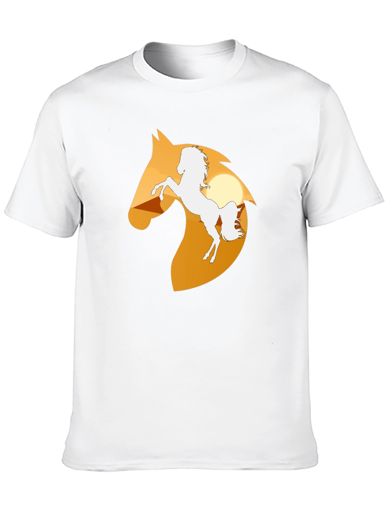 Horse Silhouette Graphic Tee - Black