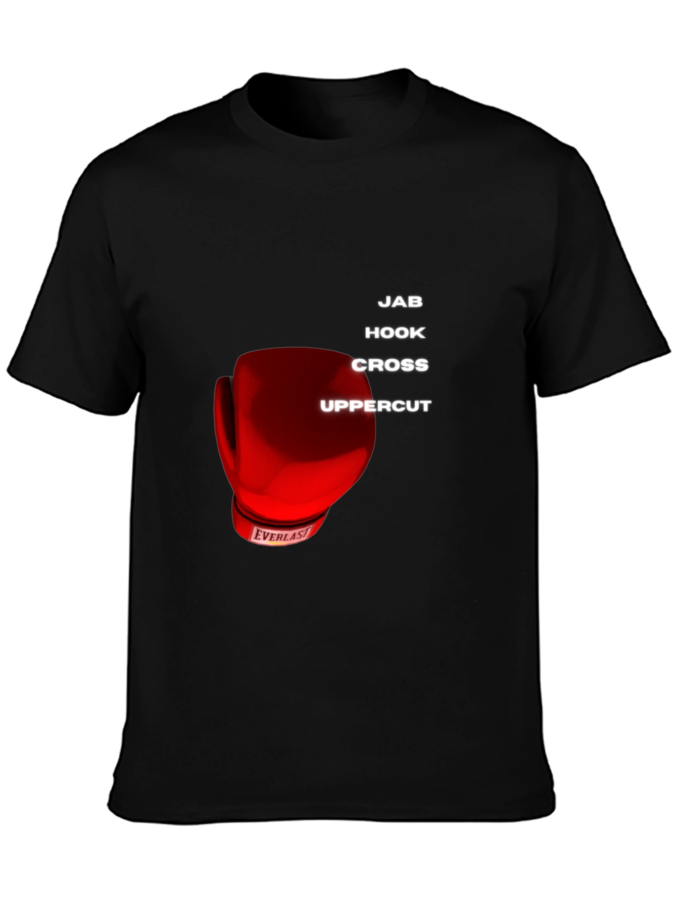 Boxing Moves Graphic T-Shirt - Jab Hook Cross Uppercut