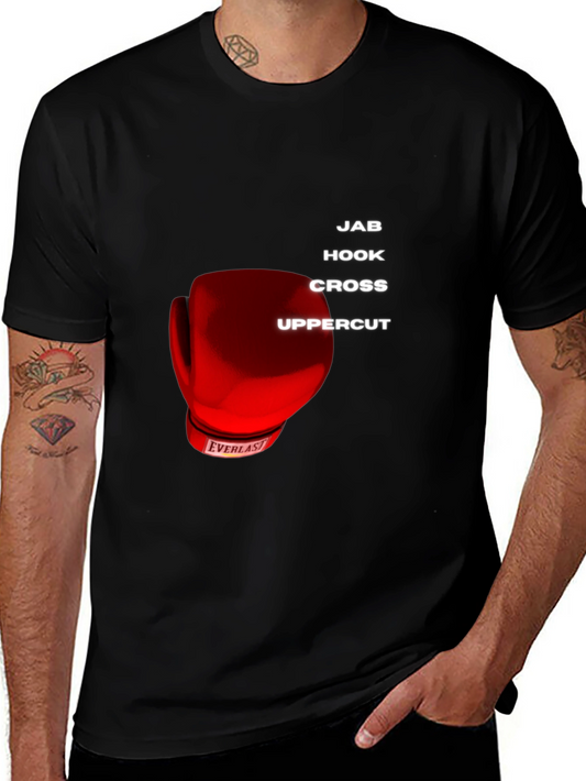 Boxing Moves Graphic T-Shirt - Jab Hook Cross Uppercut