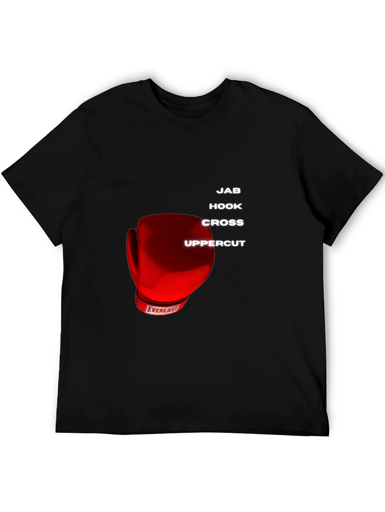 Boxing Moves Graphic T-Shirt - Jab Hook Cross Uppercut