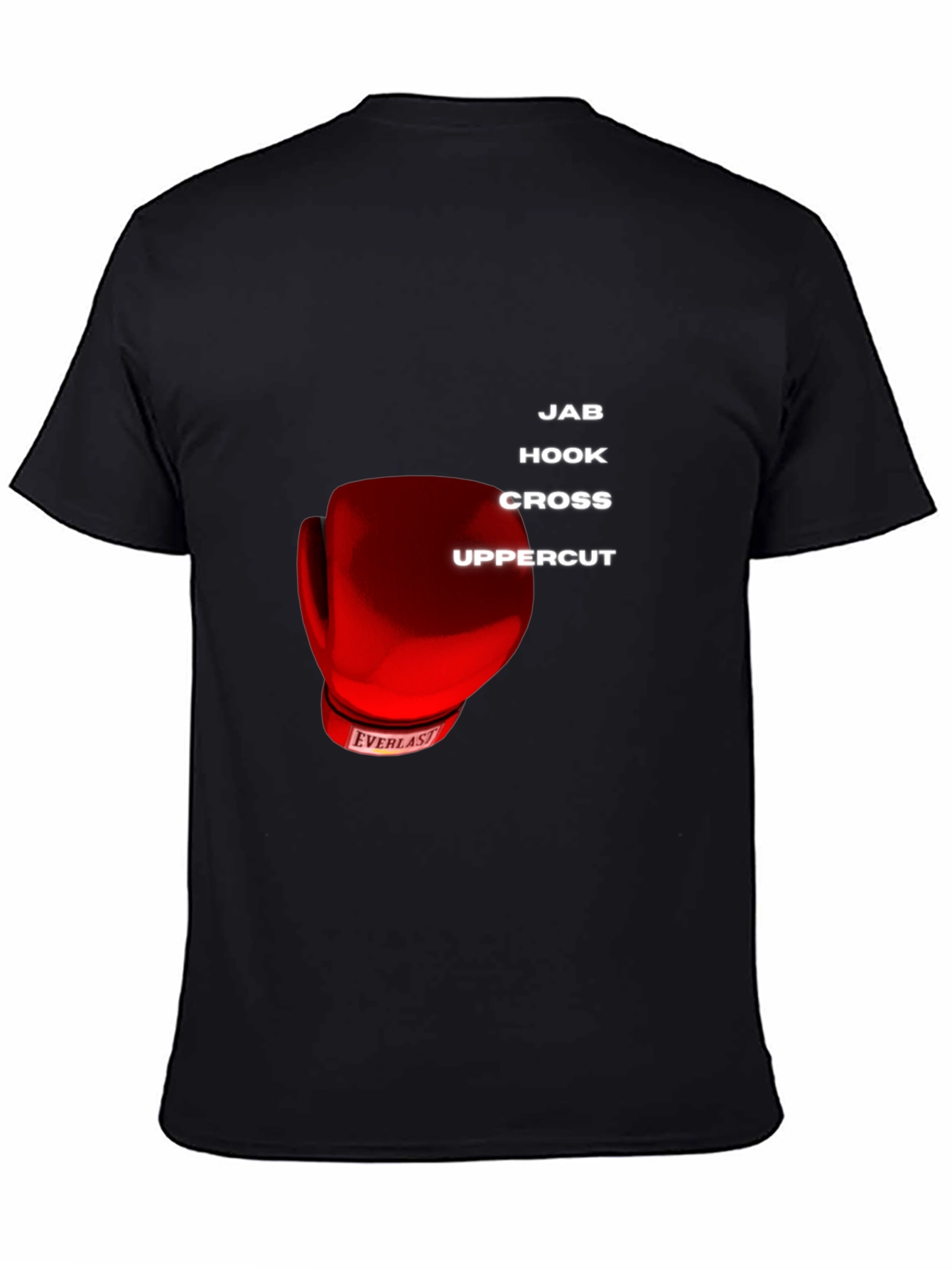 Boxing Moves Graphic T-Shirt - Jab Hook Cross Uppercut