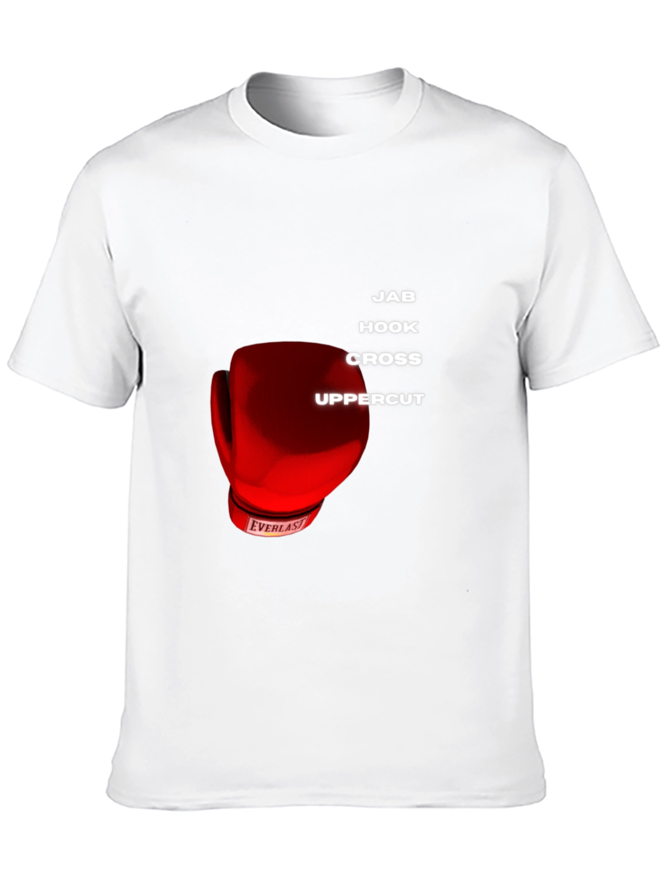 Boxing Moves Graphic T-Shirt - Jab Hook Cross Uppercut