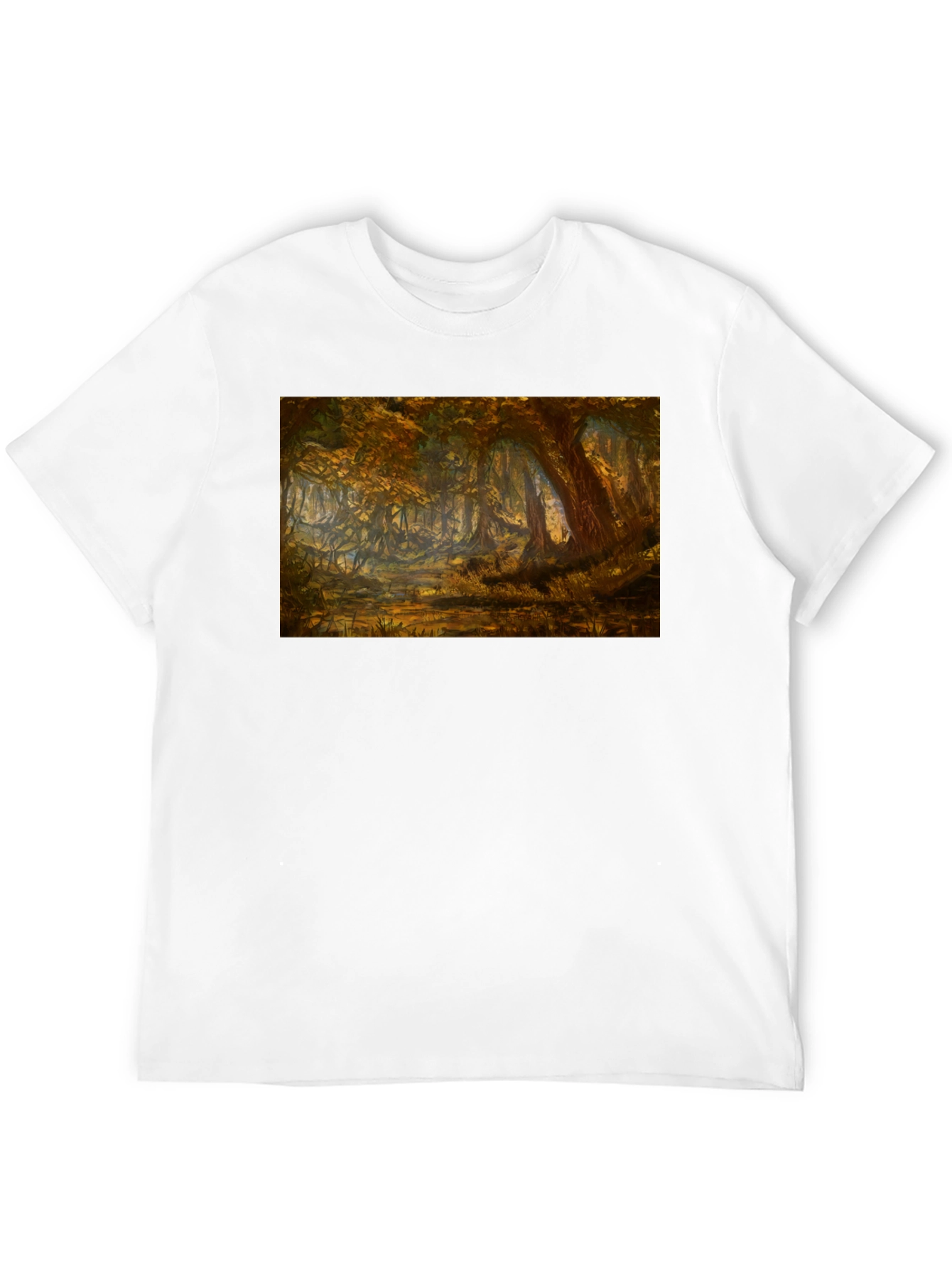 Forest Scene Black T-Shirt