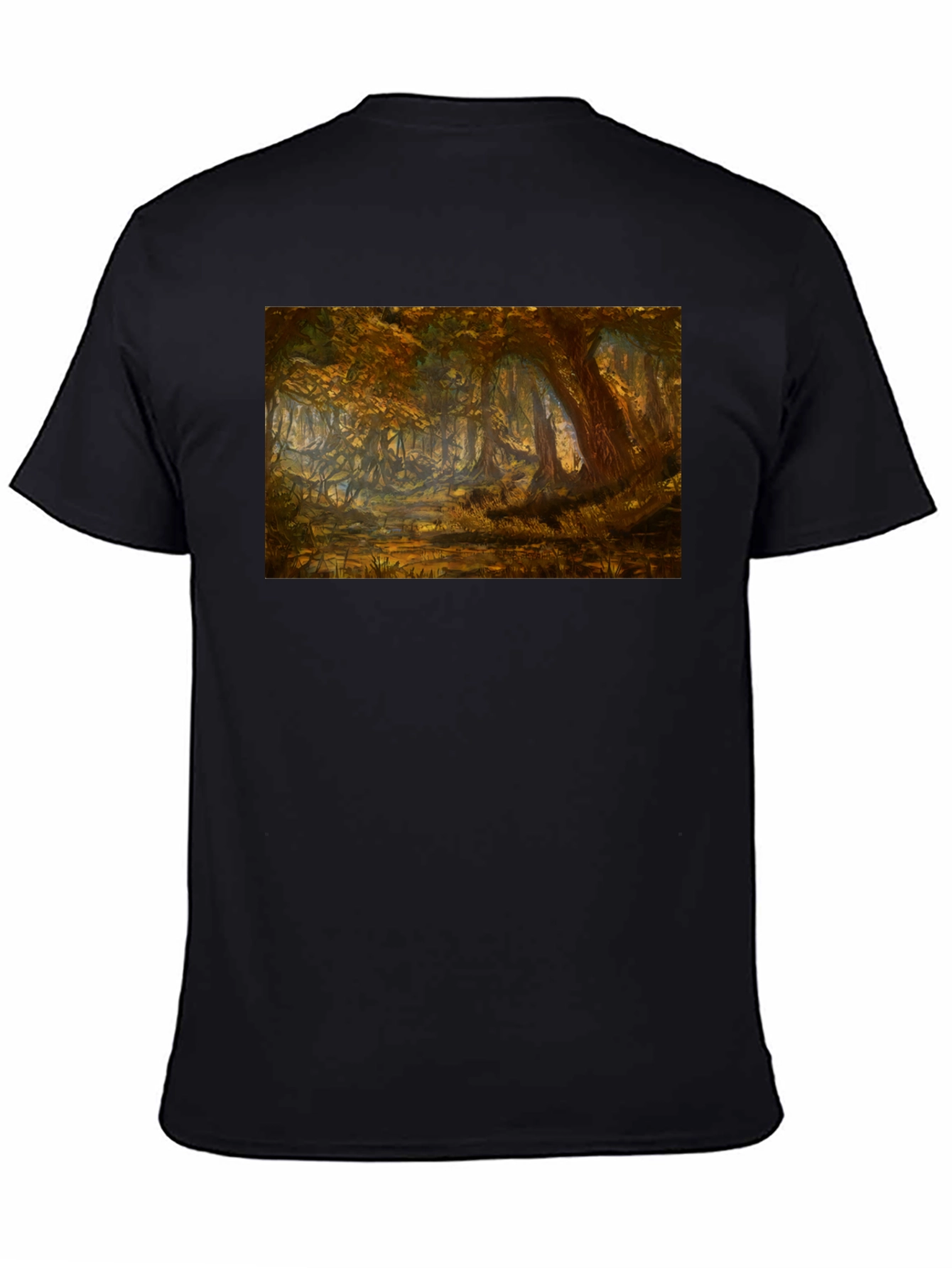 Forest Scene Black T-Shirt