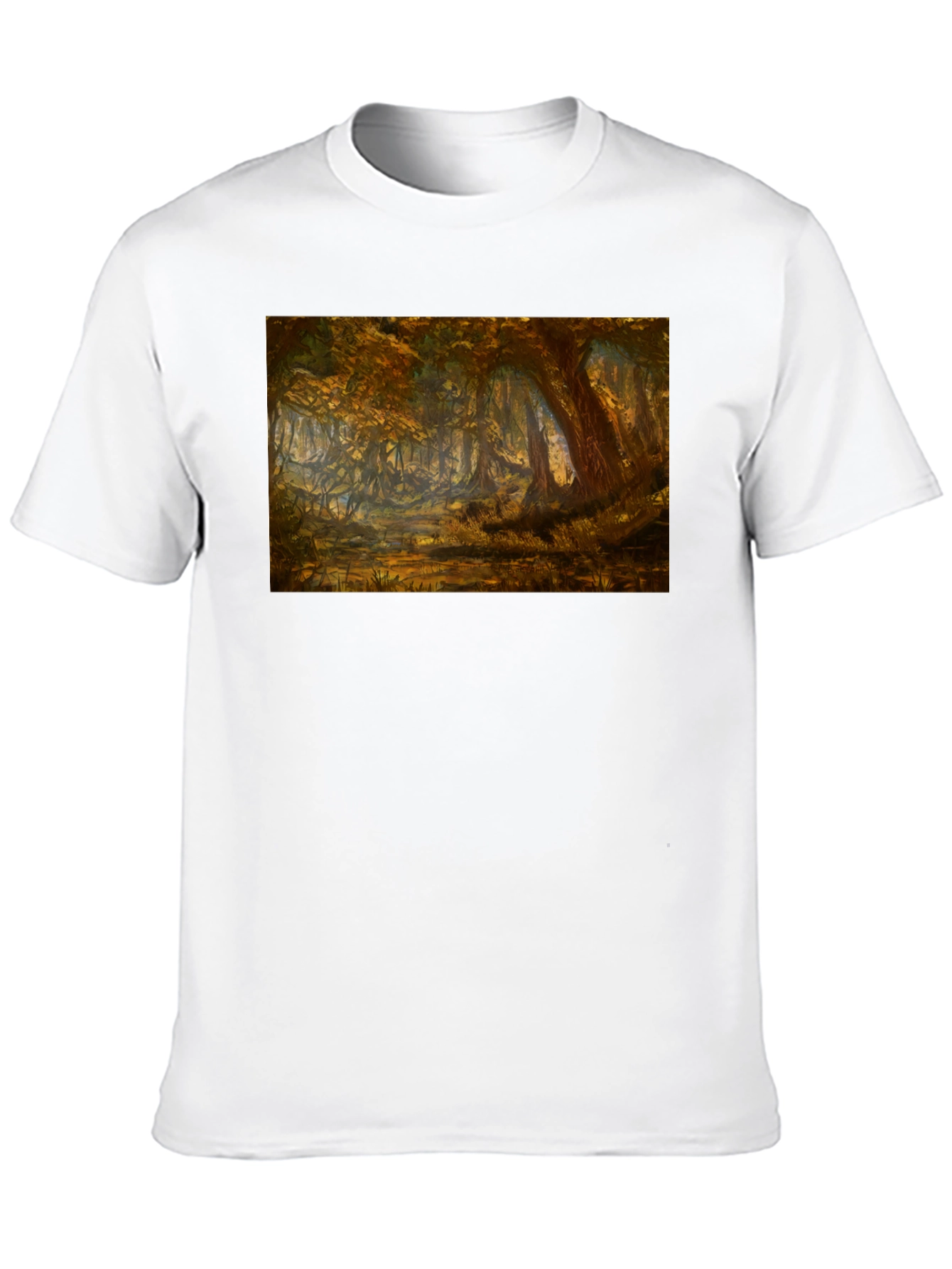 Forest Scene Black T-Shirt