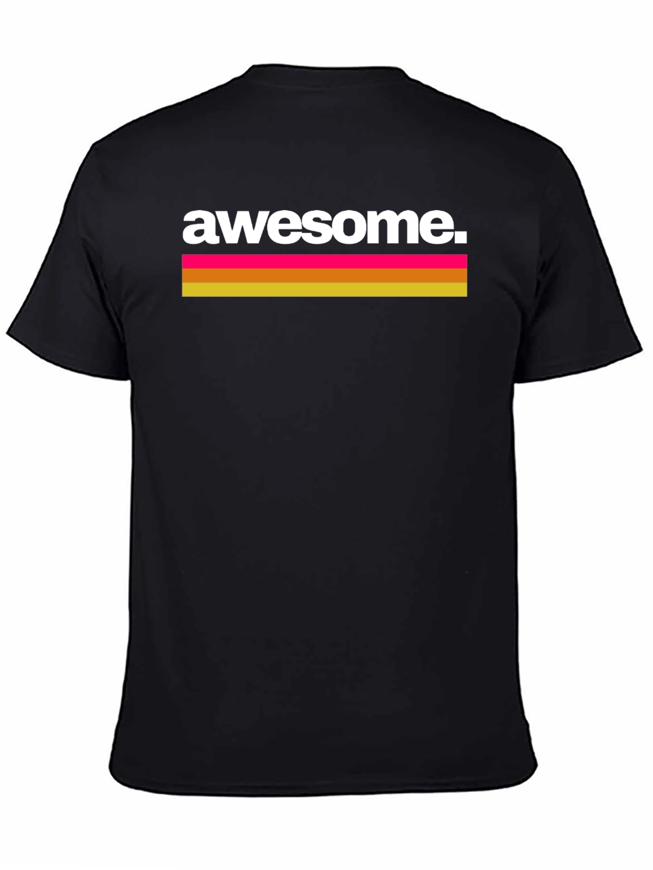 Awesome Retro Graphic Tee - Black Cotton T-Shirt