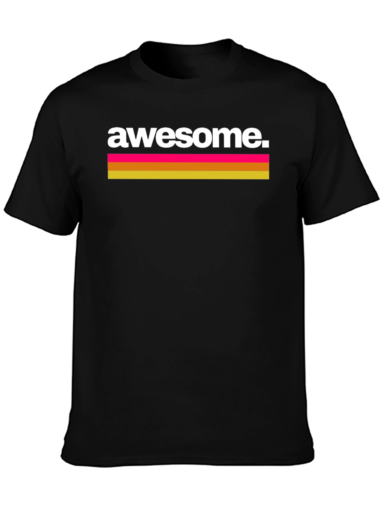 Awesome Retro Graphic Tee - Black Cotton T-Shirt