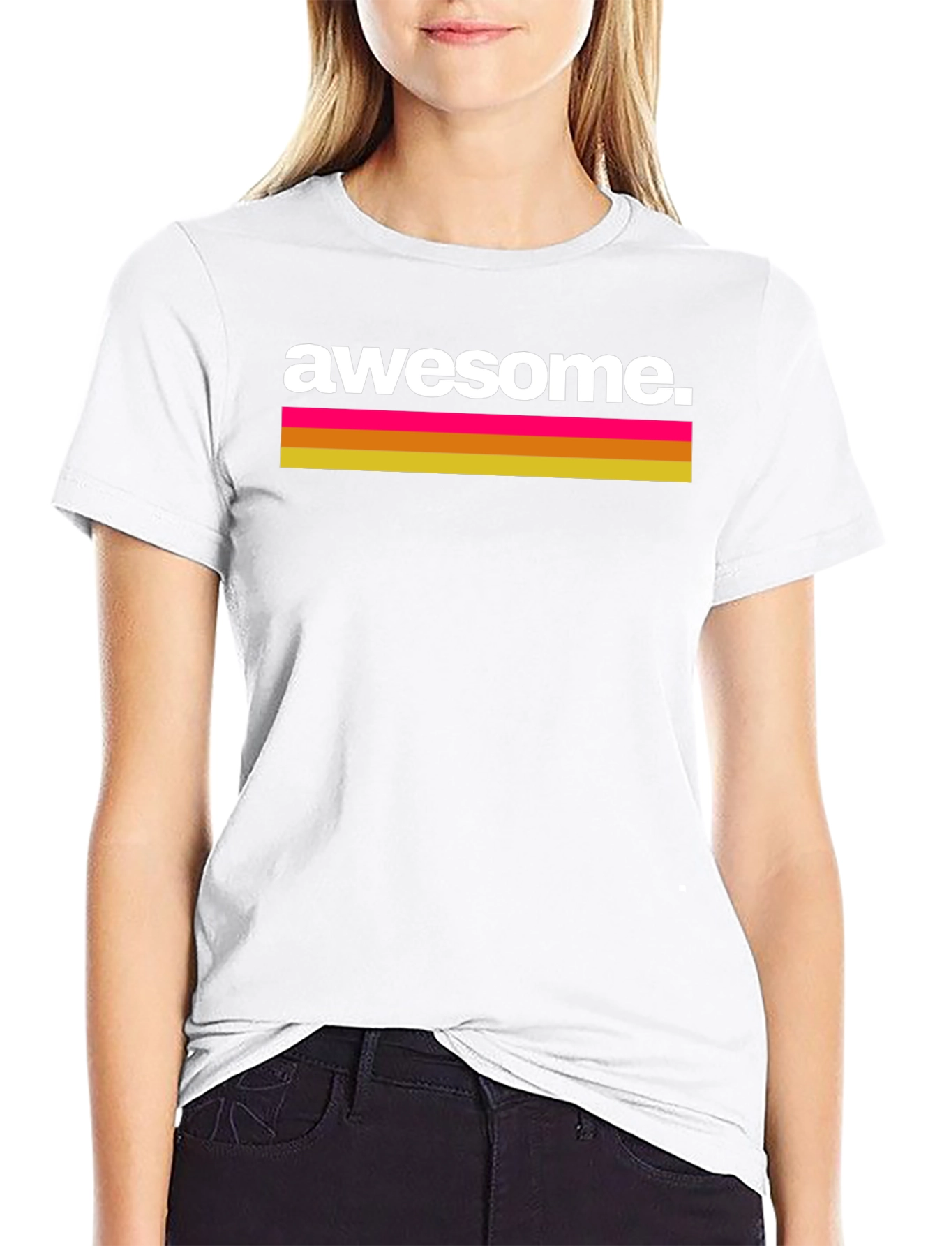 Awesome Retro Graphic Tee - Black Cotton T-Shirt
