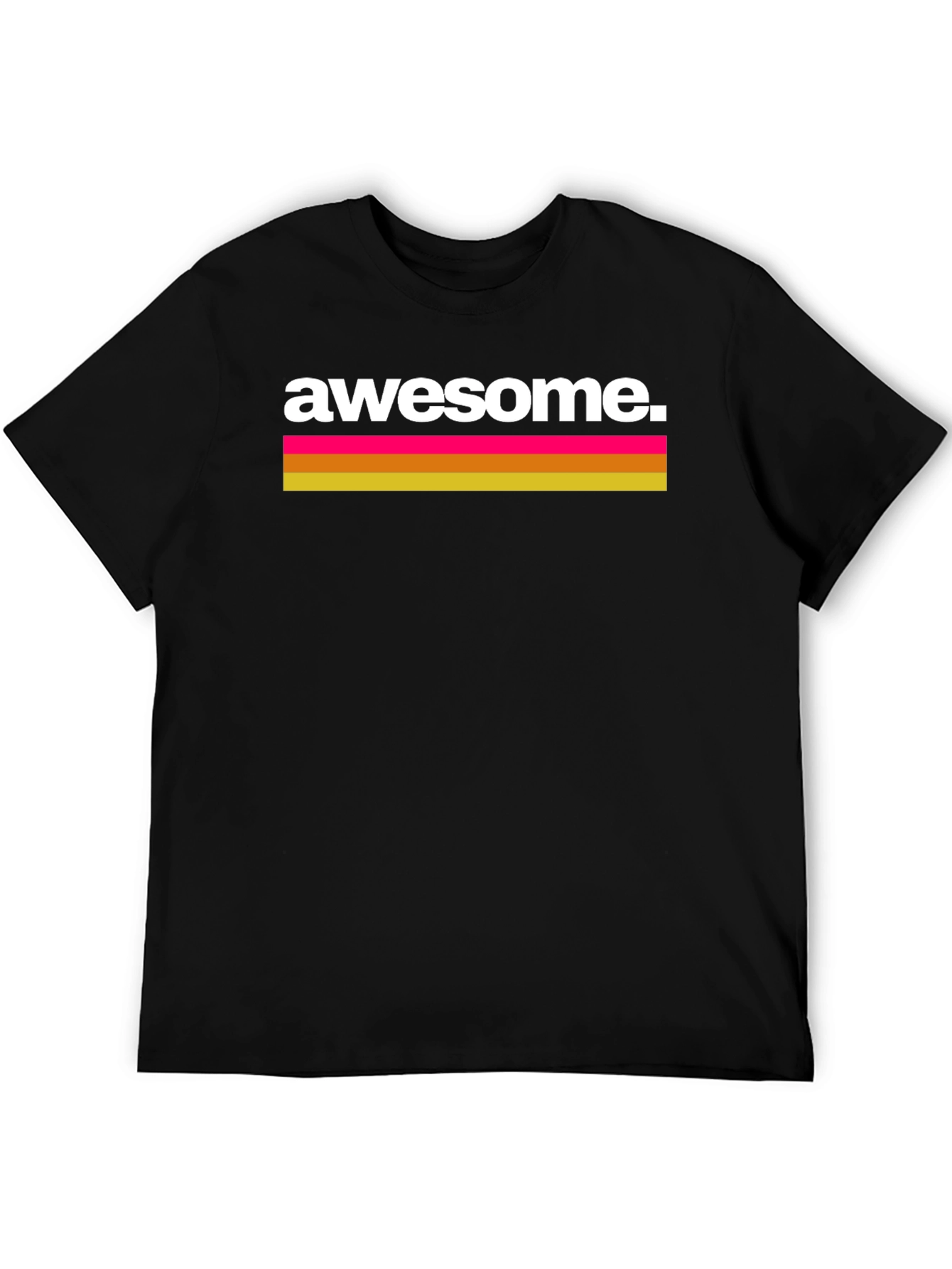 Awesome Retro Graphic Tee - Black Cotton T-Shirt