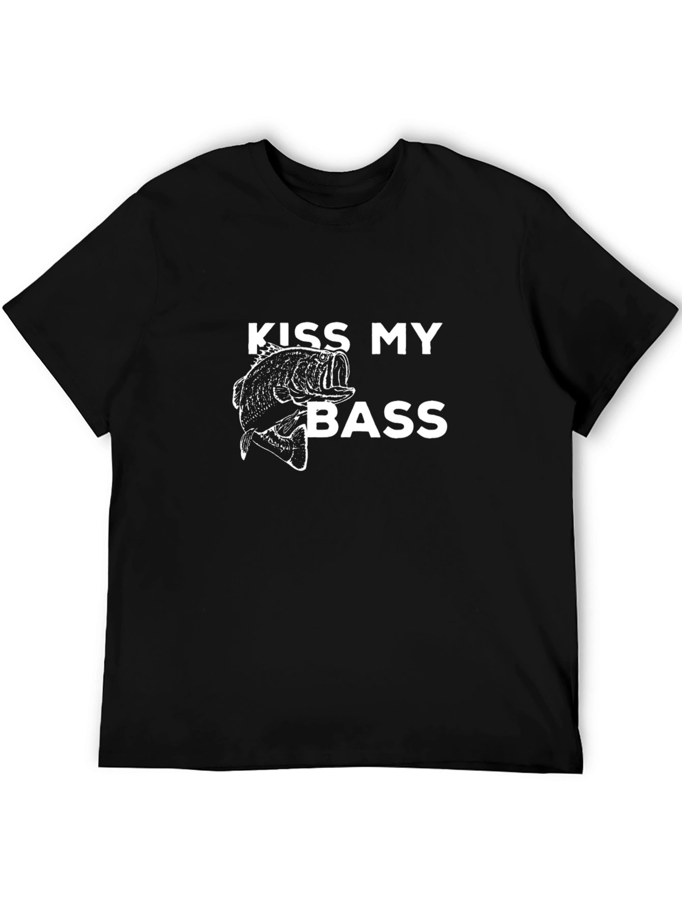 Kiss My Bass T-Shirt - Funny Fishing Tee