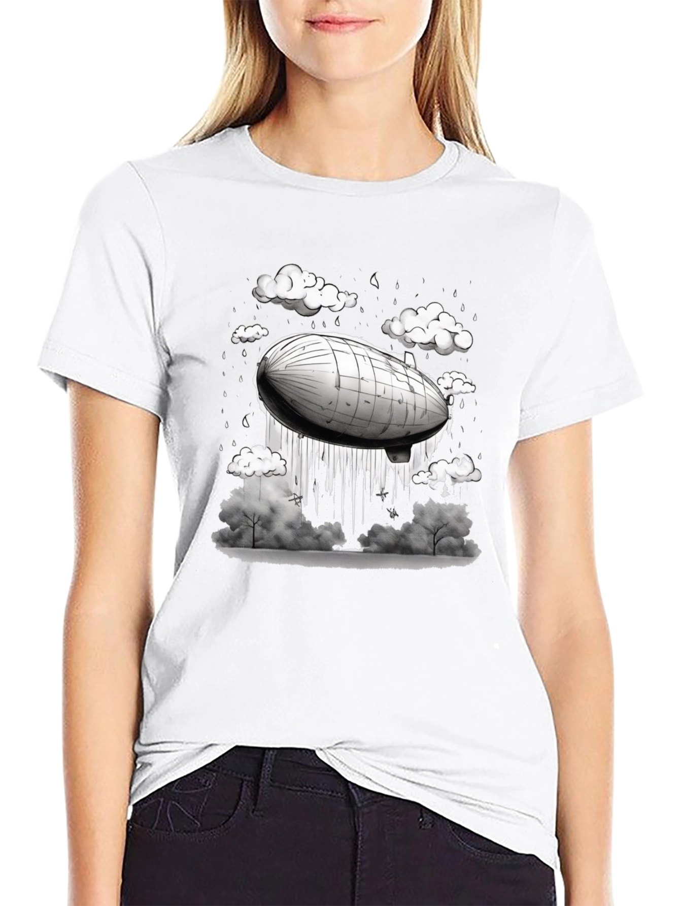 Airship Graphic Tee - Mens Black T-Shirt